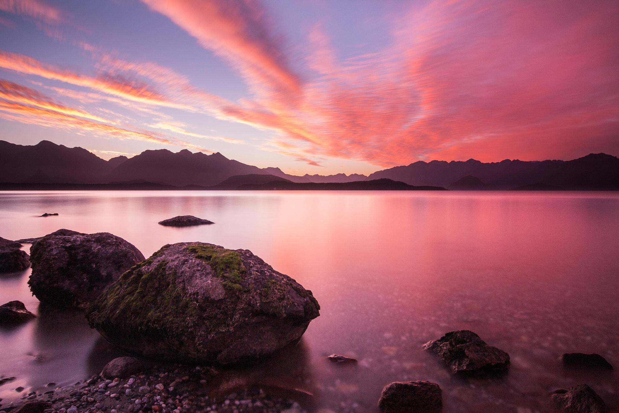 Tokina AT-X Pro 12-24mm F4 (IF) DX sample photo. Manapouri sunset photography