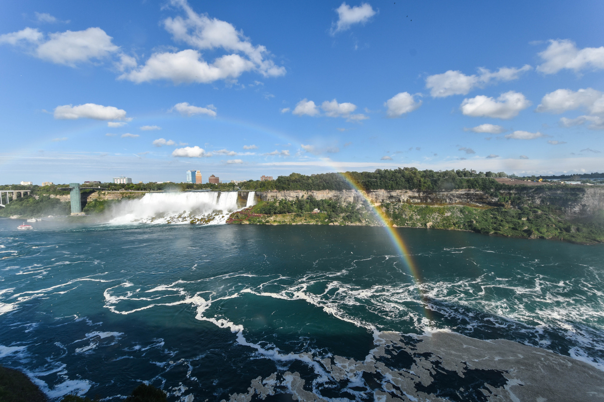 Nikon D5500 sample photo. Rainbow over niagara falls photography