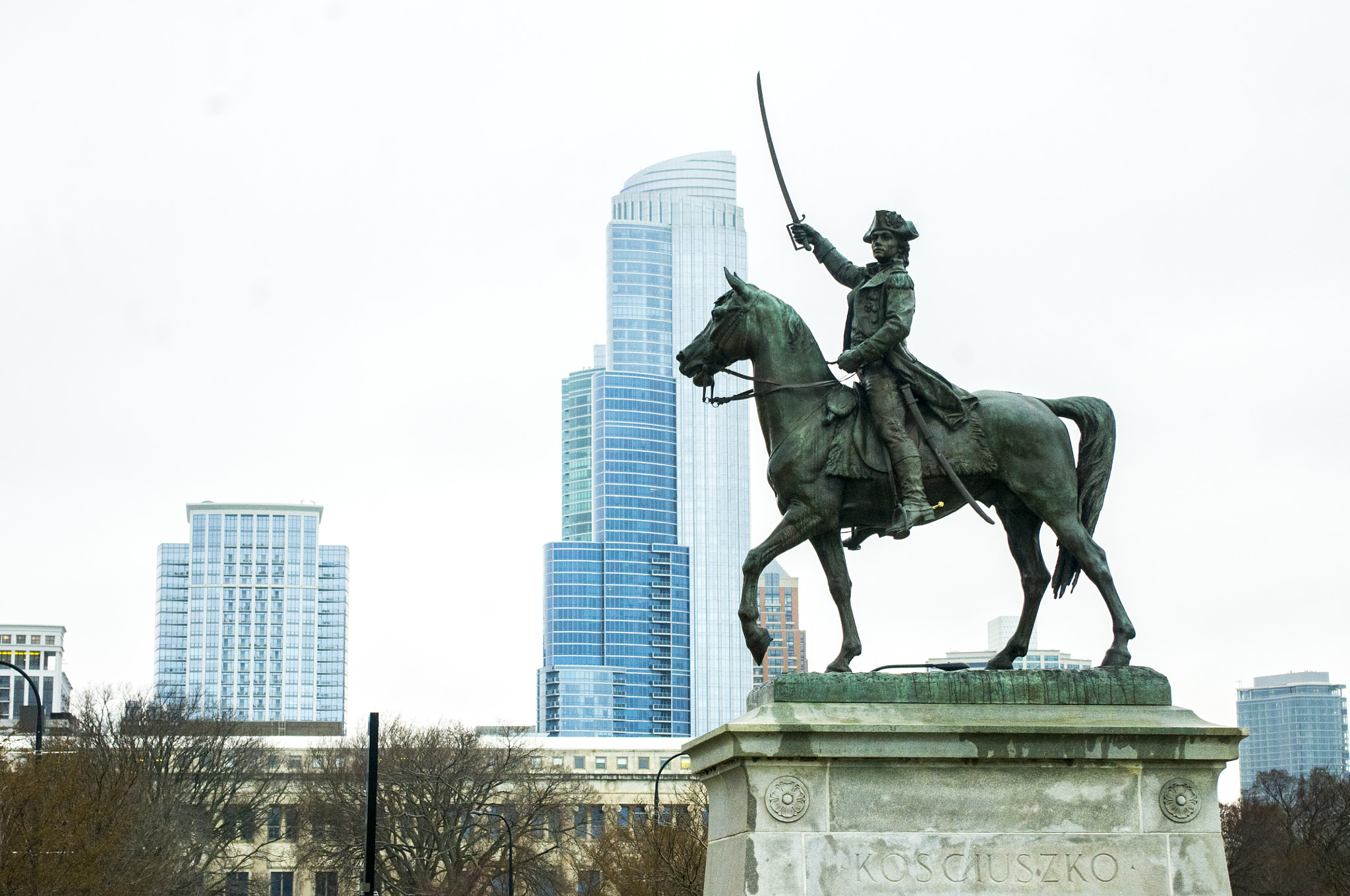 Pentax K-r sample photo. Kosciuszko's statue. chicago, usa. photography