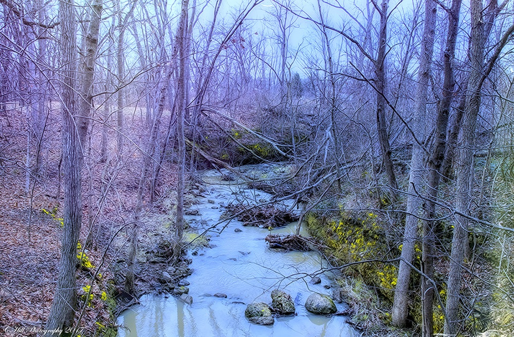 Sigma 18-250mm F3.5-6.3 DC OS HSM sample photo. Winter stream photography