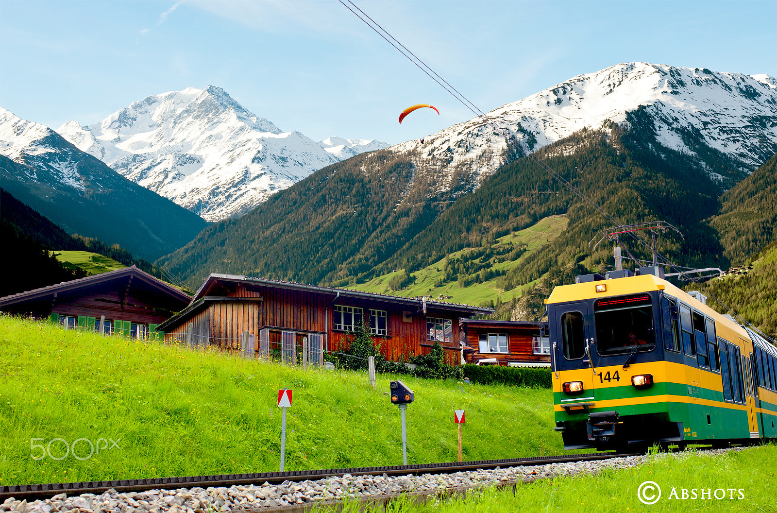 Canon EOS 60D + Canon EF 35mm F1.4L USM sample photo. Train under alps photography