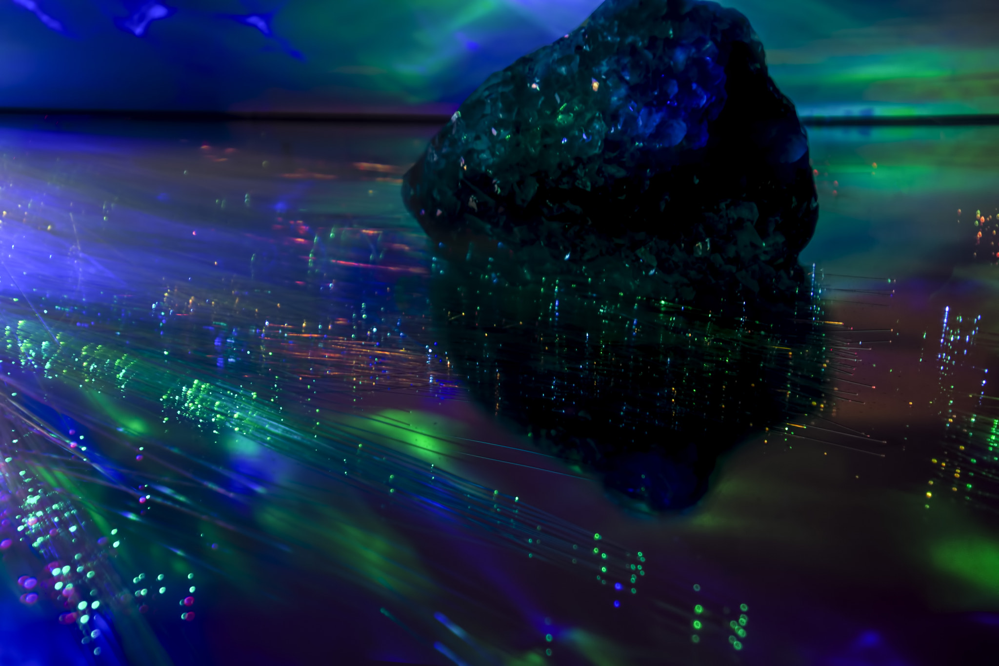 Nikon D7200 sample photo. Fiber optic beach at night [edit d] photography