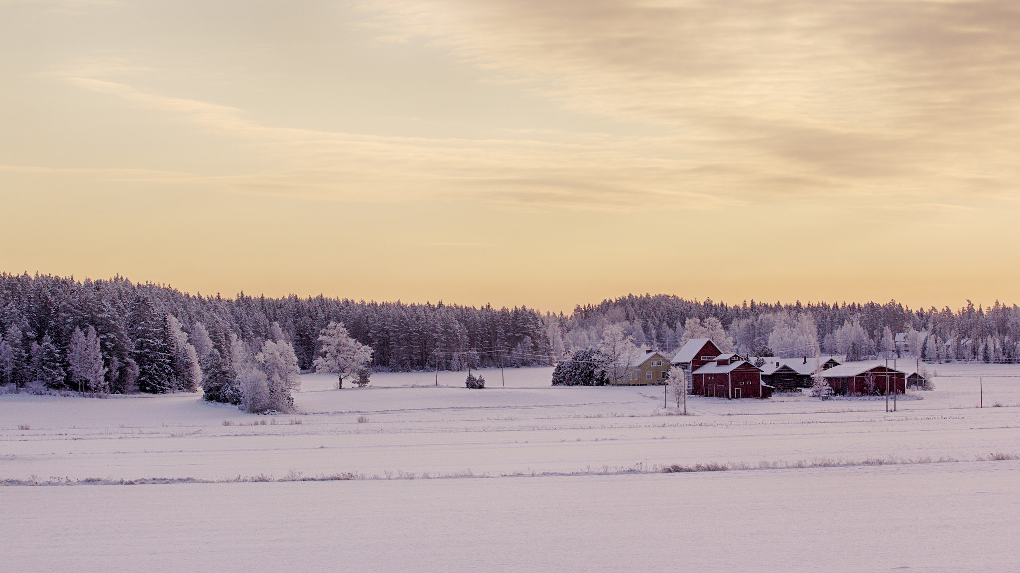 Canon EOS 60D + Canon EF 70-200mm F4L USM sample photo. Farmhouse in winter photography