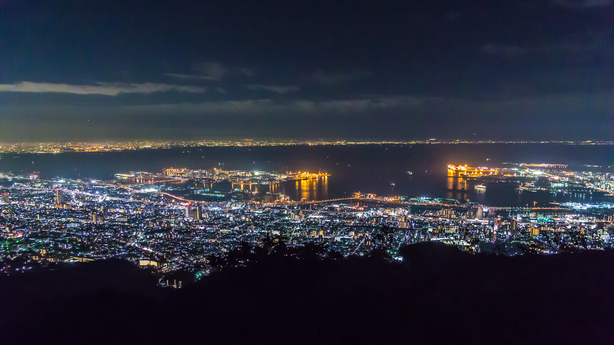 Nikon 1 J3 sample photo. Kobe nightscape photography