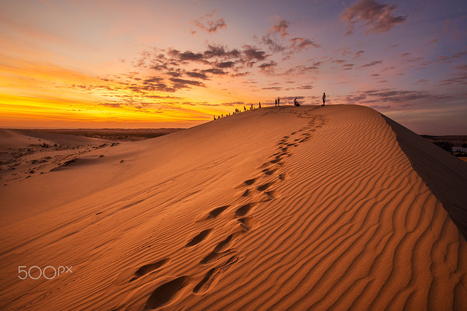 Red sand dune sunrise