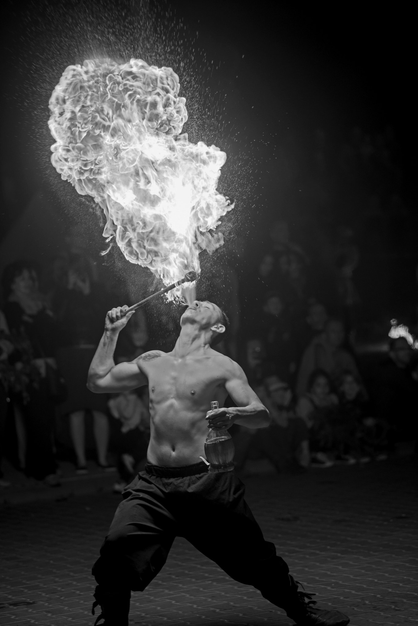AF Zoom-Nikkor 80-200mm f/2.8 ED sample photo. Fire show photography