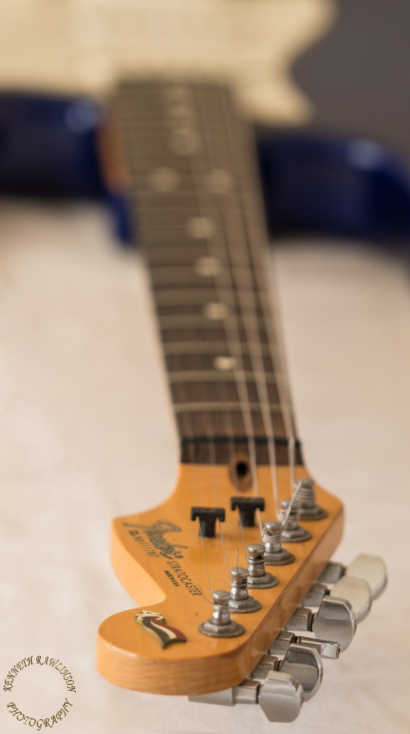 Nikon AF-S Nikkor 70-200mm F2.8G ED VR II sample photo. Fender stratocaster th anniversay re issue head photography