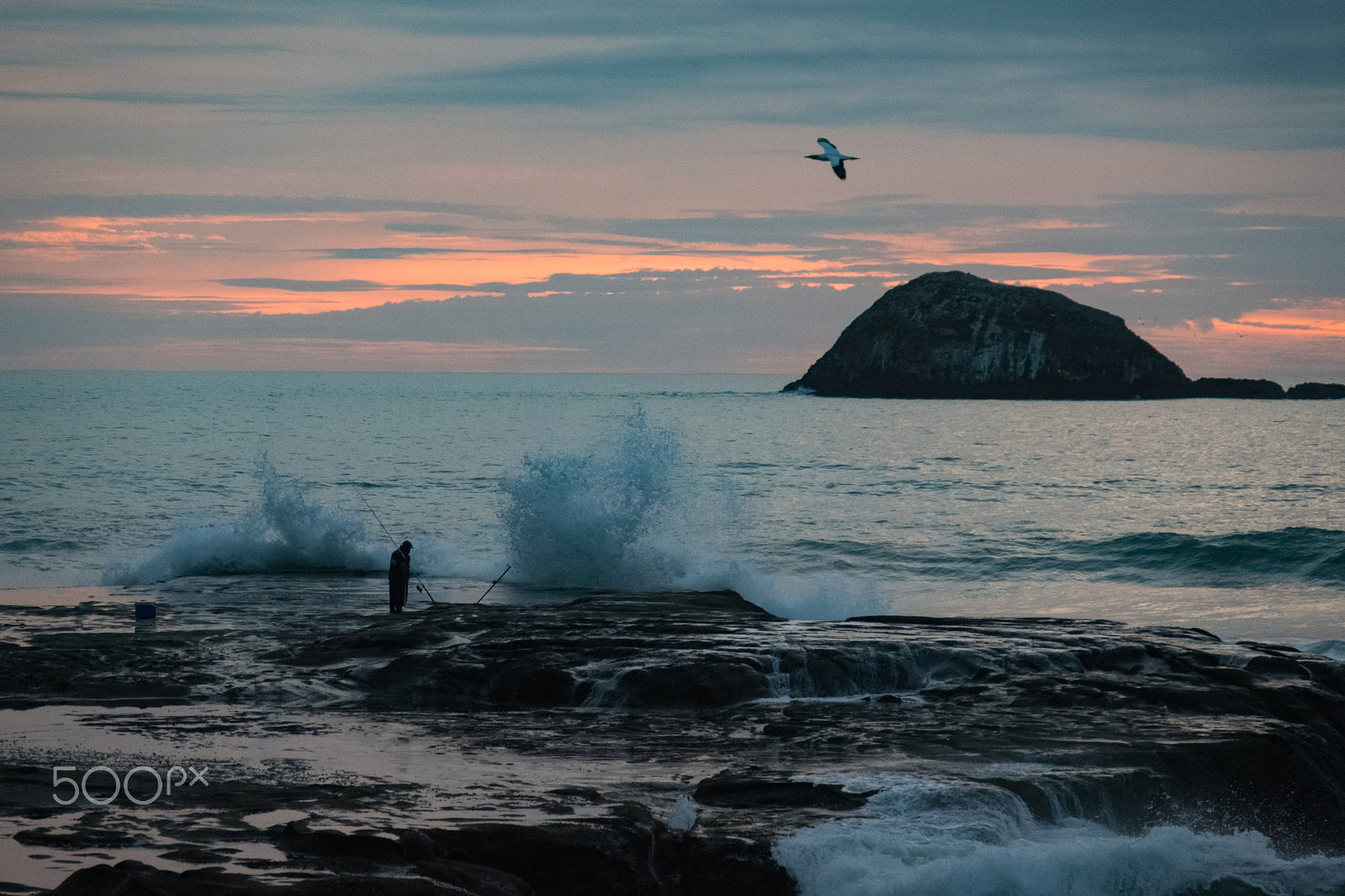 Fujifilm X-T2 + Fujifilm XF 18-135mm F3.5-5.6 R LM OIS WR sample photo. Fishing in a rough tasman photography