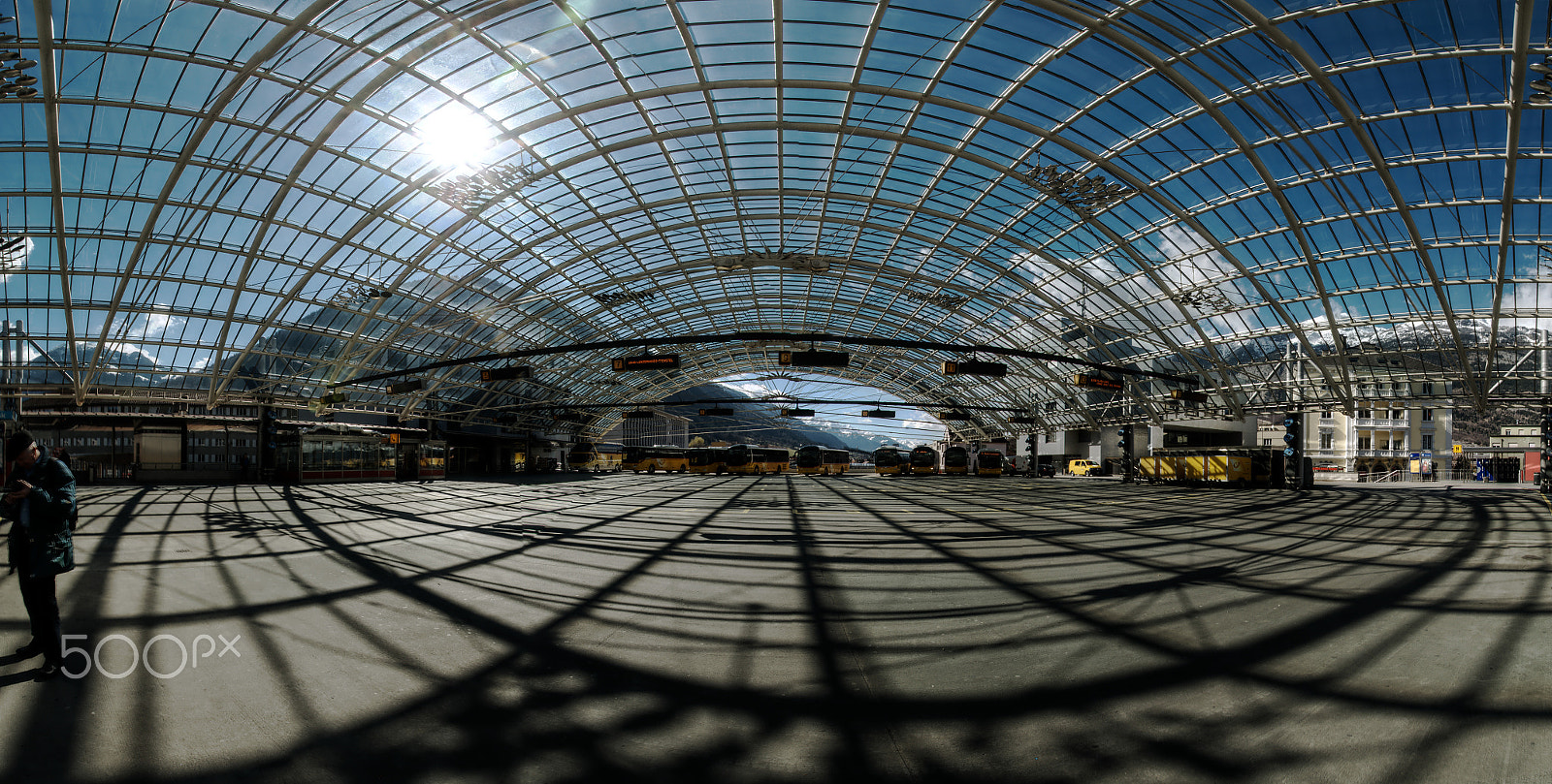 Nikon D300 sample photo. Chur busbahnhof photography