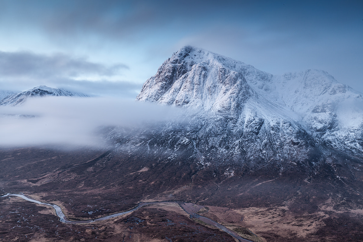 Canon EF 16-35mm F4L IS USM sample photo. Pre- dawn at the buachaille etive mor photography