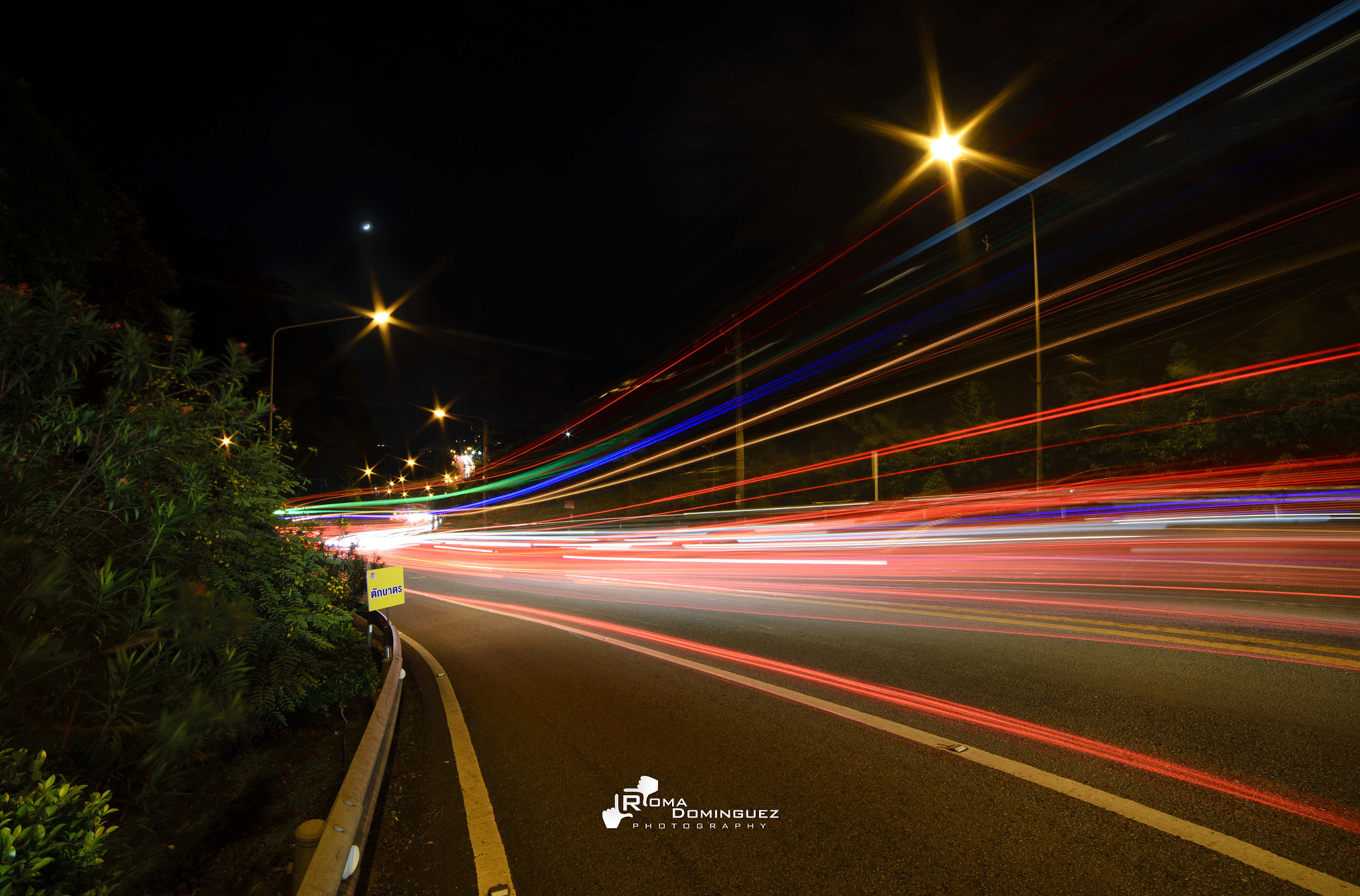 Nikon D610 + Samyang 14mm F2.8 ED AS IF UMC sample photo. Light trails in kathu - patong highway photography