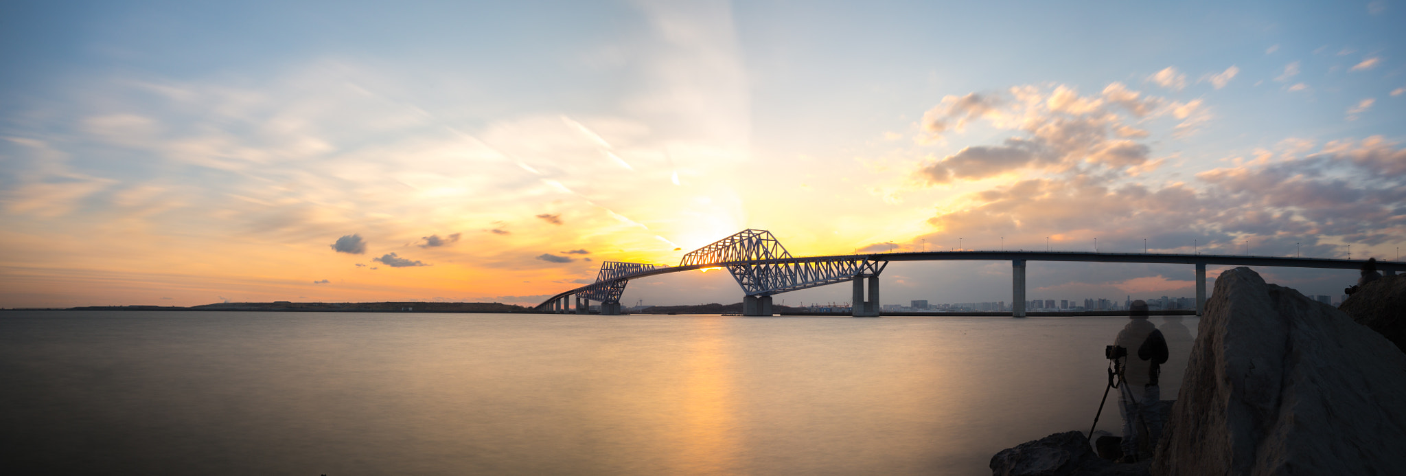 Sigma 24mm F1.4 DG HSM Art sample photo. A bridge at sunset photography