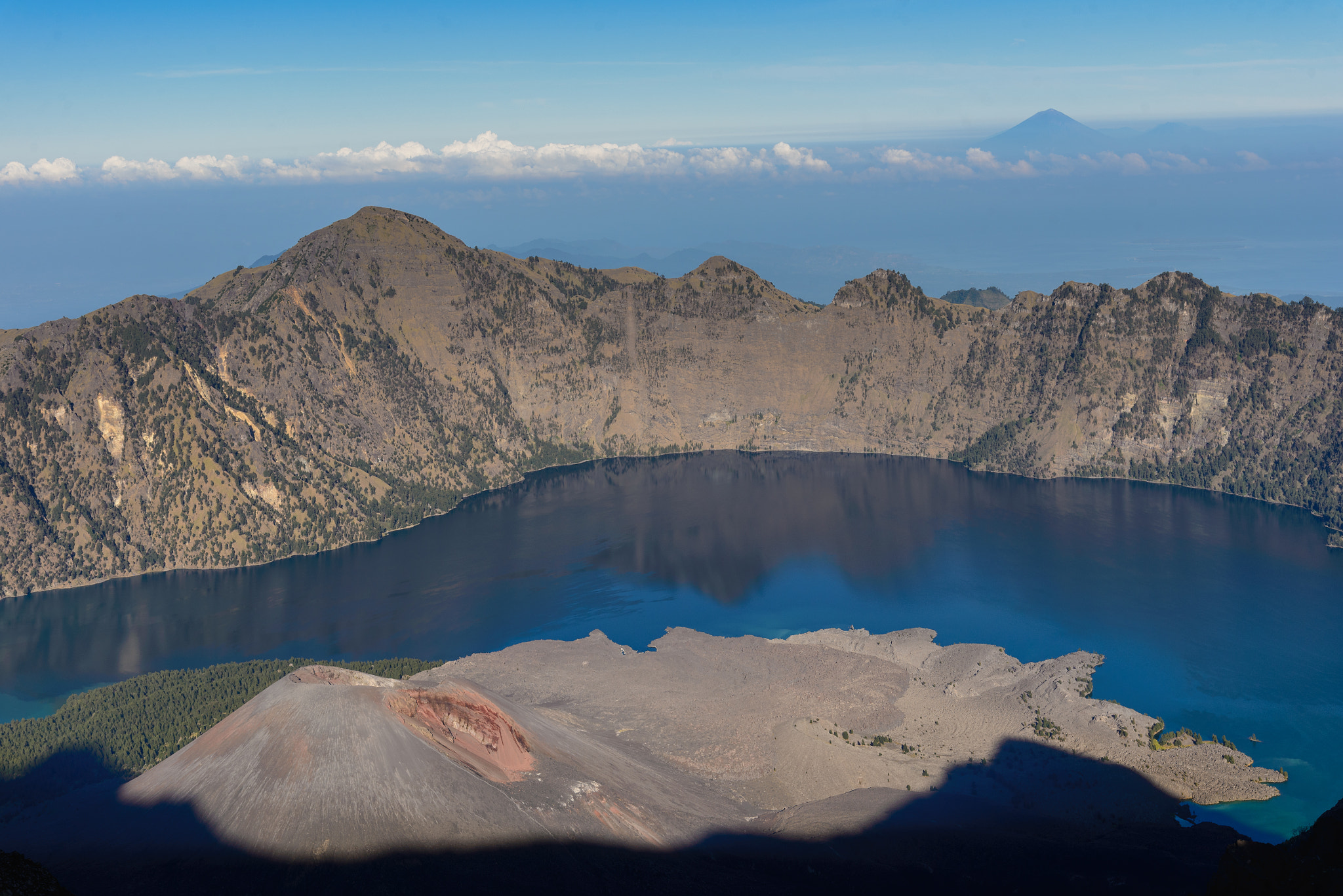 Nikon AF-S Nikkor 24-120mm F4G ED VR sample photo. Mount barujari volcano in mt rinjani's caldera, lombok, photography