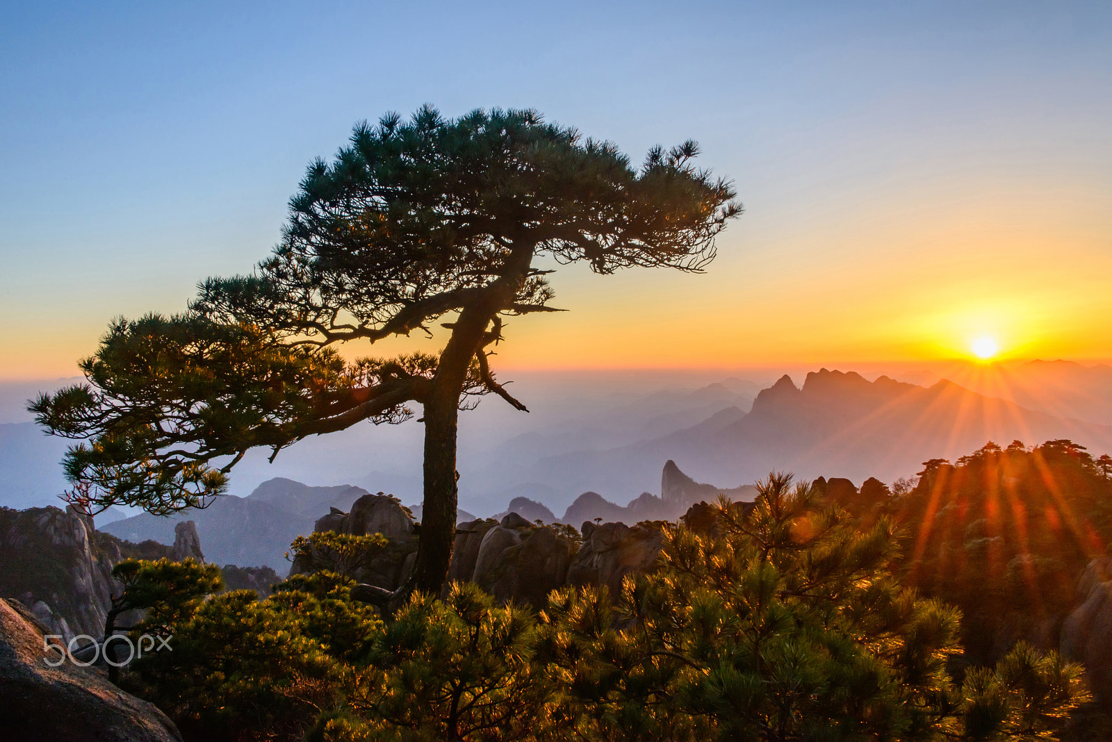 Nikon D800E sample photo. Sunset of sanqing mountian photography