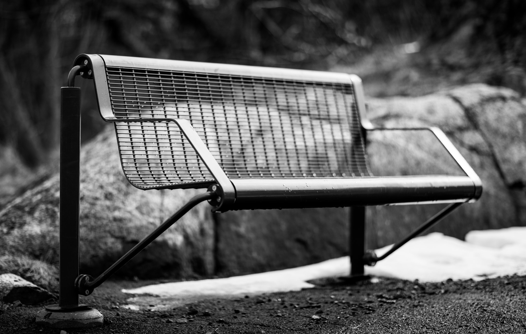 Canon EF 85mm F1.2L II USM sample photo. Just a bench, and some play with dof photography