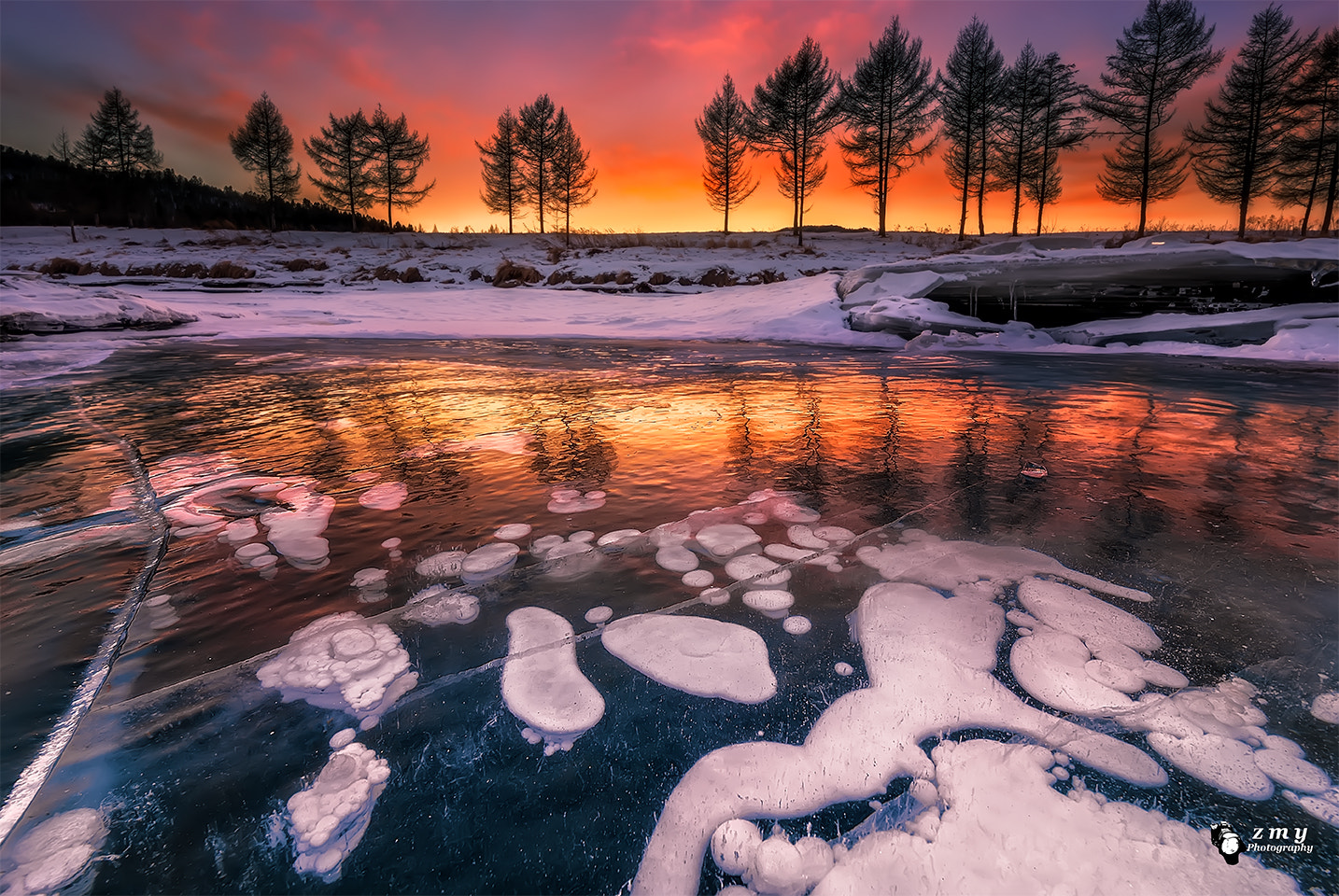 Nikon D3X sample photo. Burning ice bubble photography