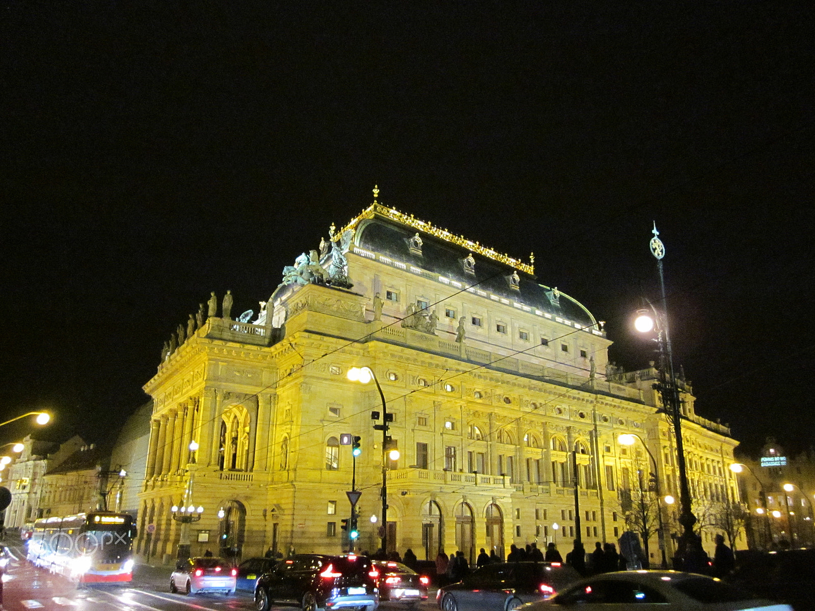 Canon PowerShot SD1300 IS (IXUS 105 / IXY 200F) sample photo. National theatre of prague photography