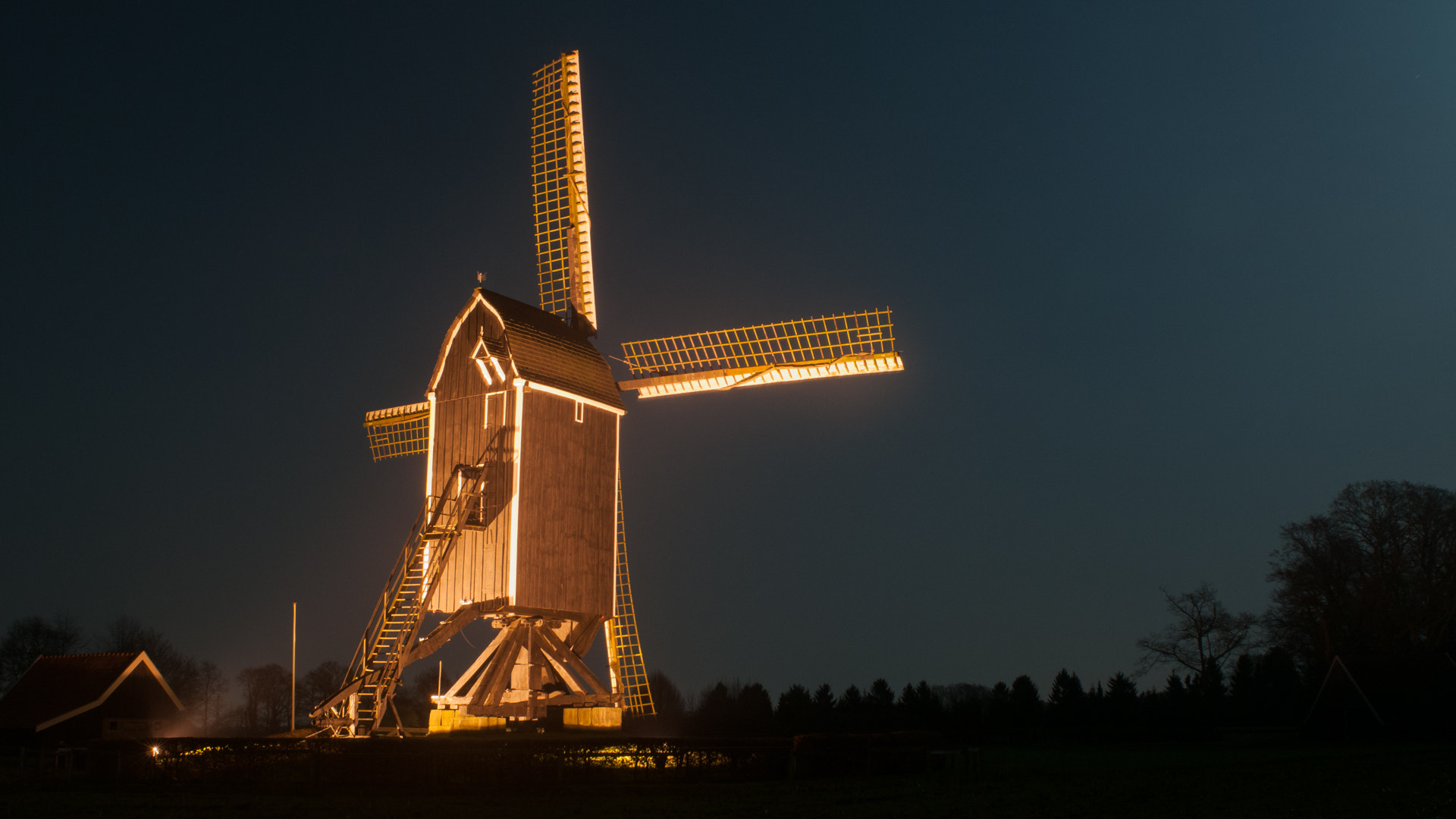 Nikon D300 sample photo. Dutch windmill photography