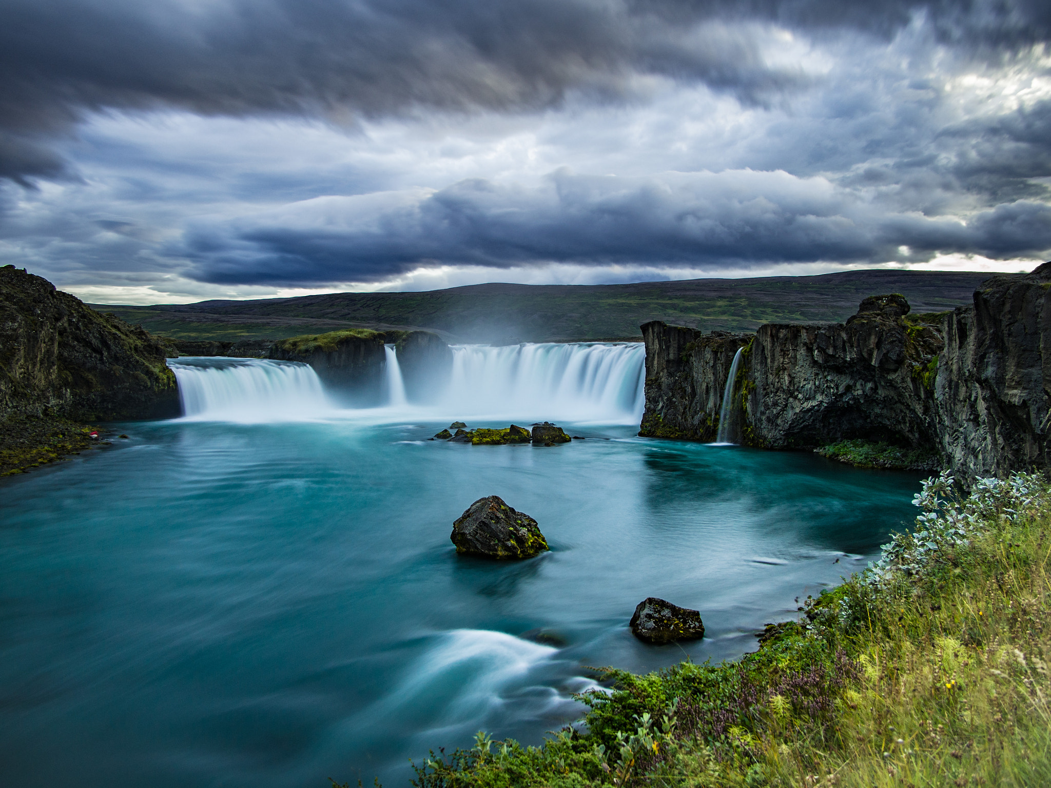 Olympus OM-D E-M5 sample photo. Godafoss photography