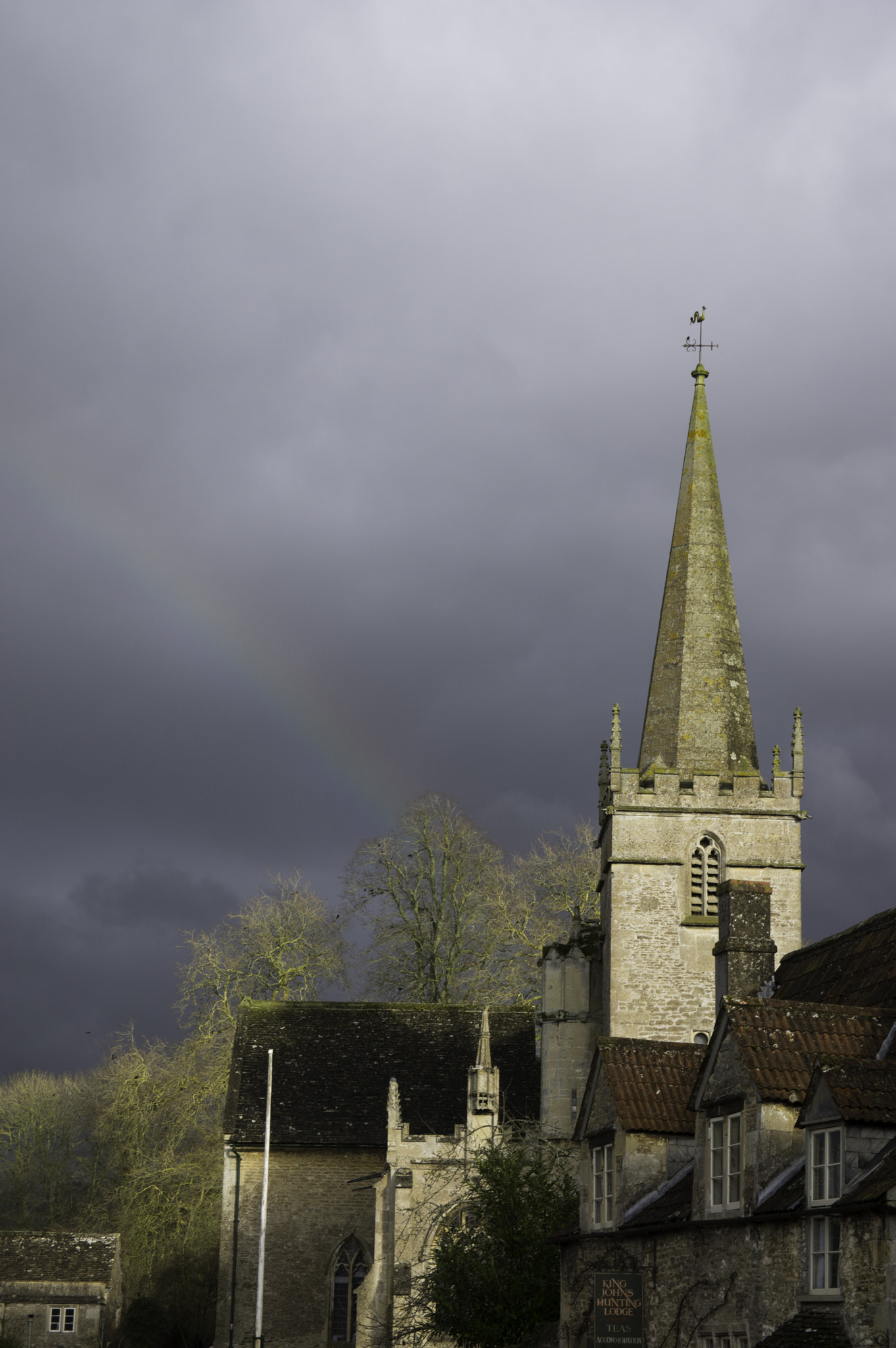 Pentax K-3 II + Sigma 17-50mm F2.8 EX DC HSM sample photo. Lacock village under a rainbow photography