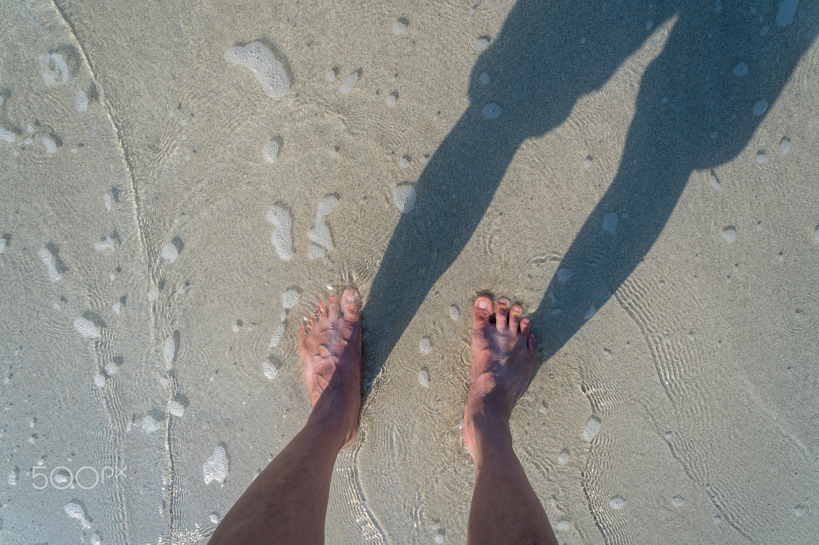 Sony a6300 + Sony E 16mm F2.8 sample photo. Foots on sand in beautiful beach photography