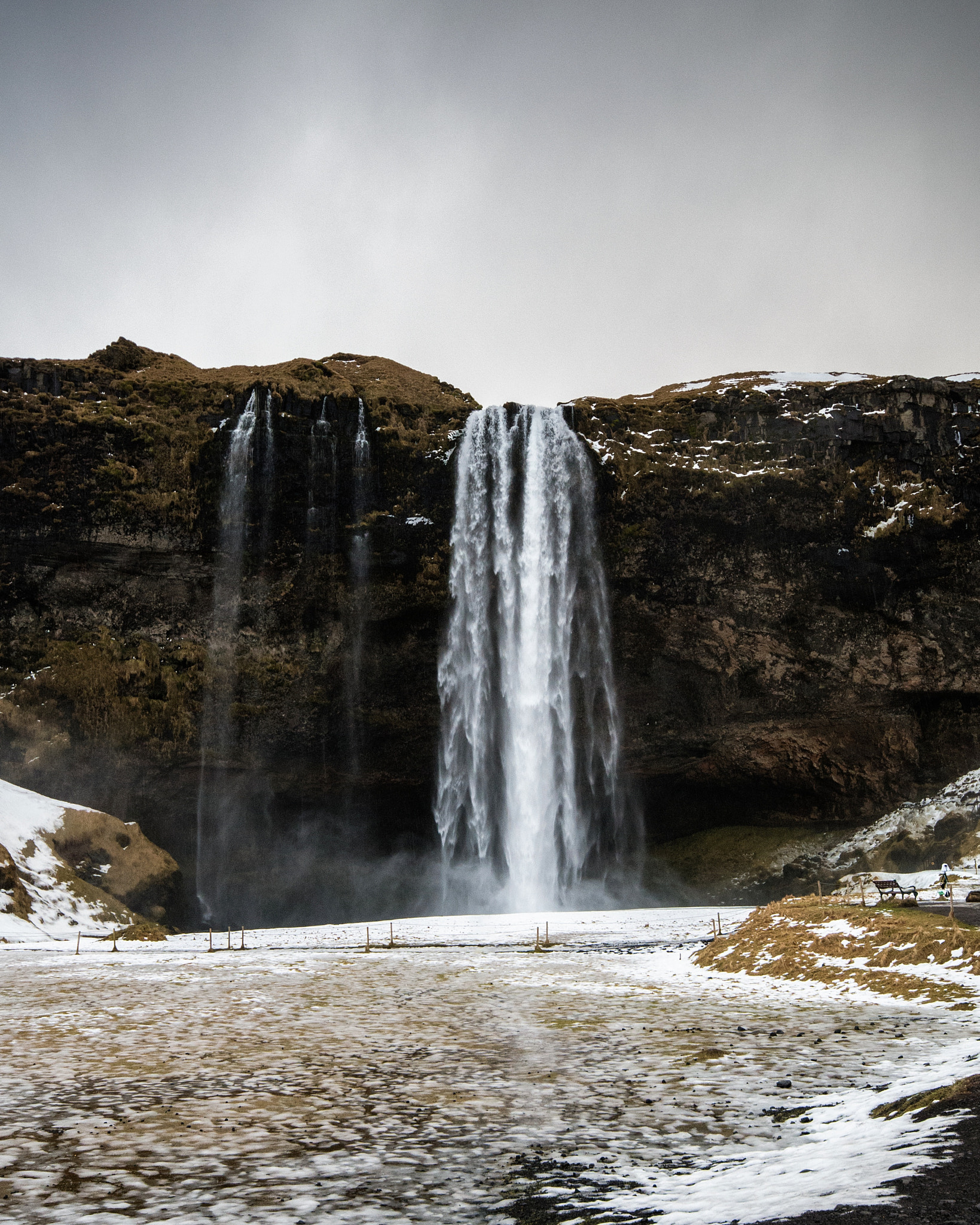 Pentax K-50 + Sigma AF 10-20mm F4-5.6 EX DC sample photo. Seljalandsfoss on a rainy day photography