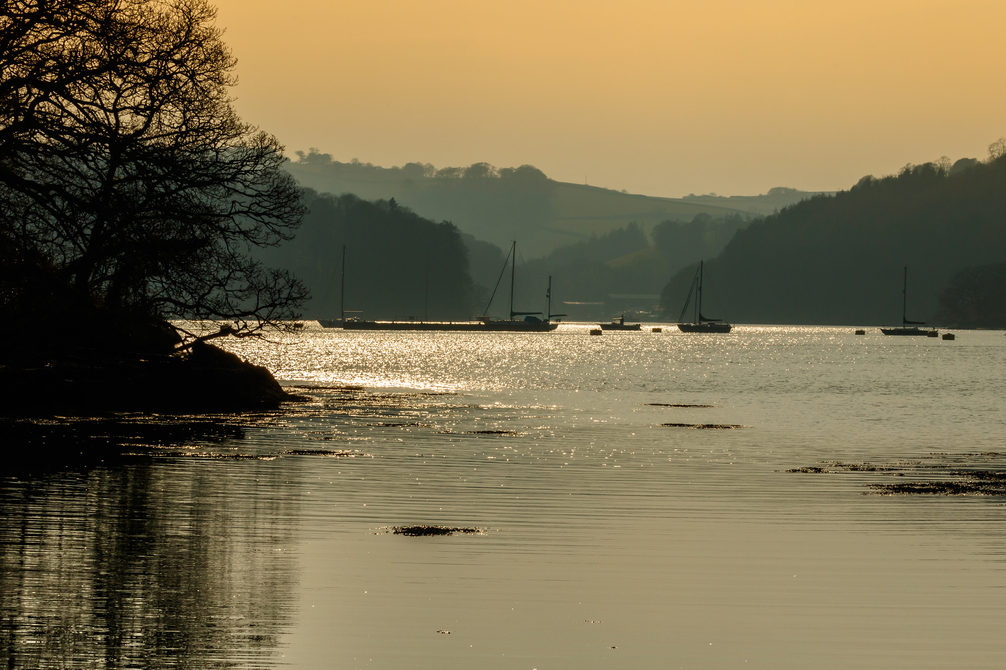 Canon EOS 7D Mark II sample photo. Sunset on the river dart photography