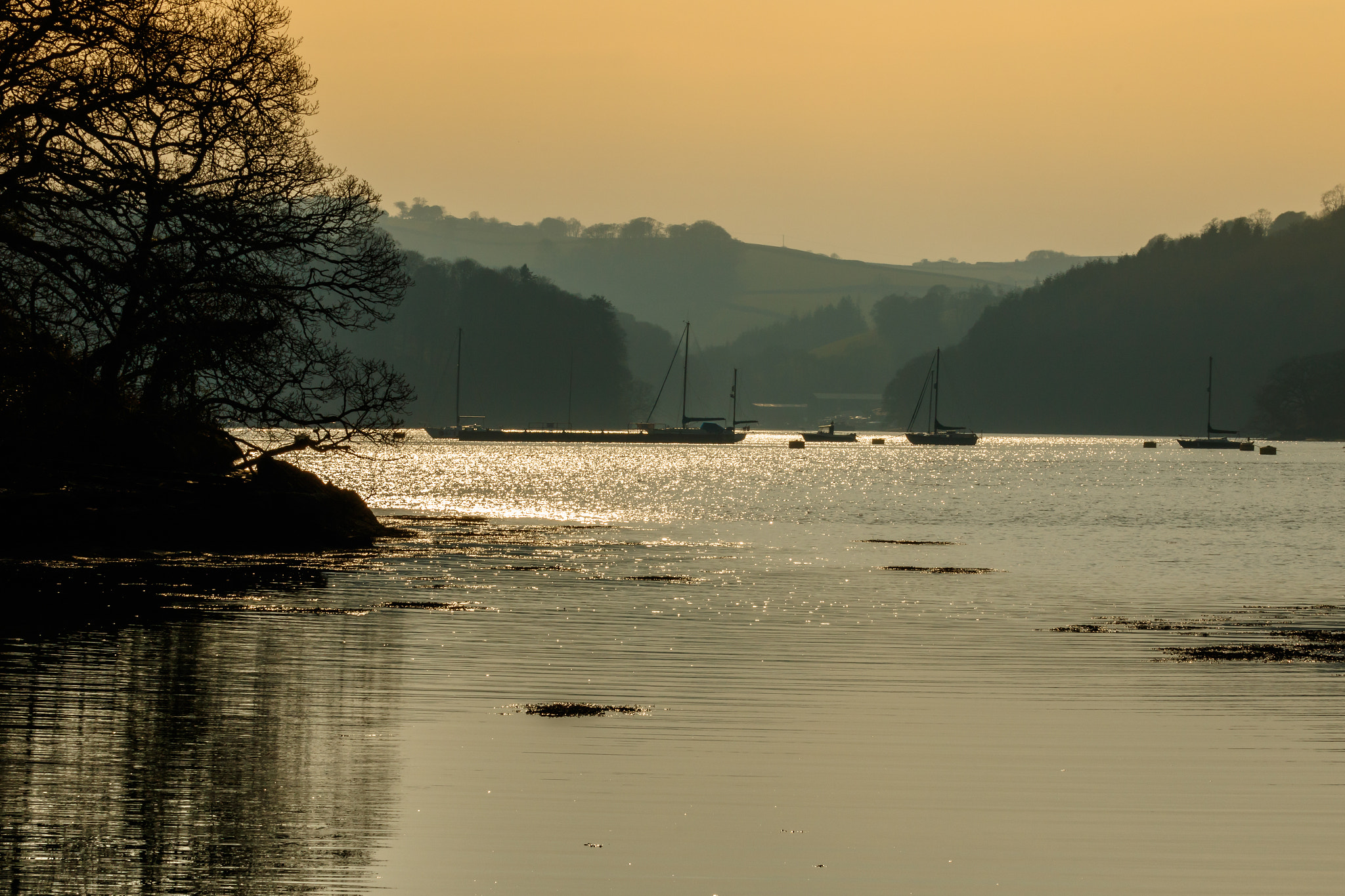 Canon EF 70-300mm F4-5.6L IS USM sample photo. Sunset on the river dart photography