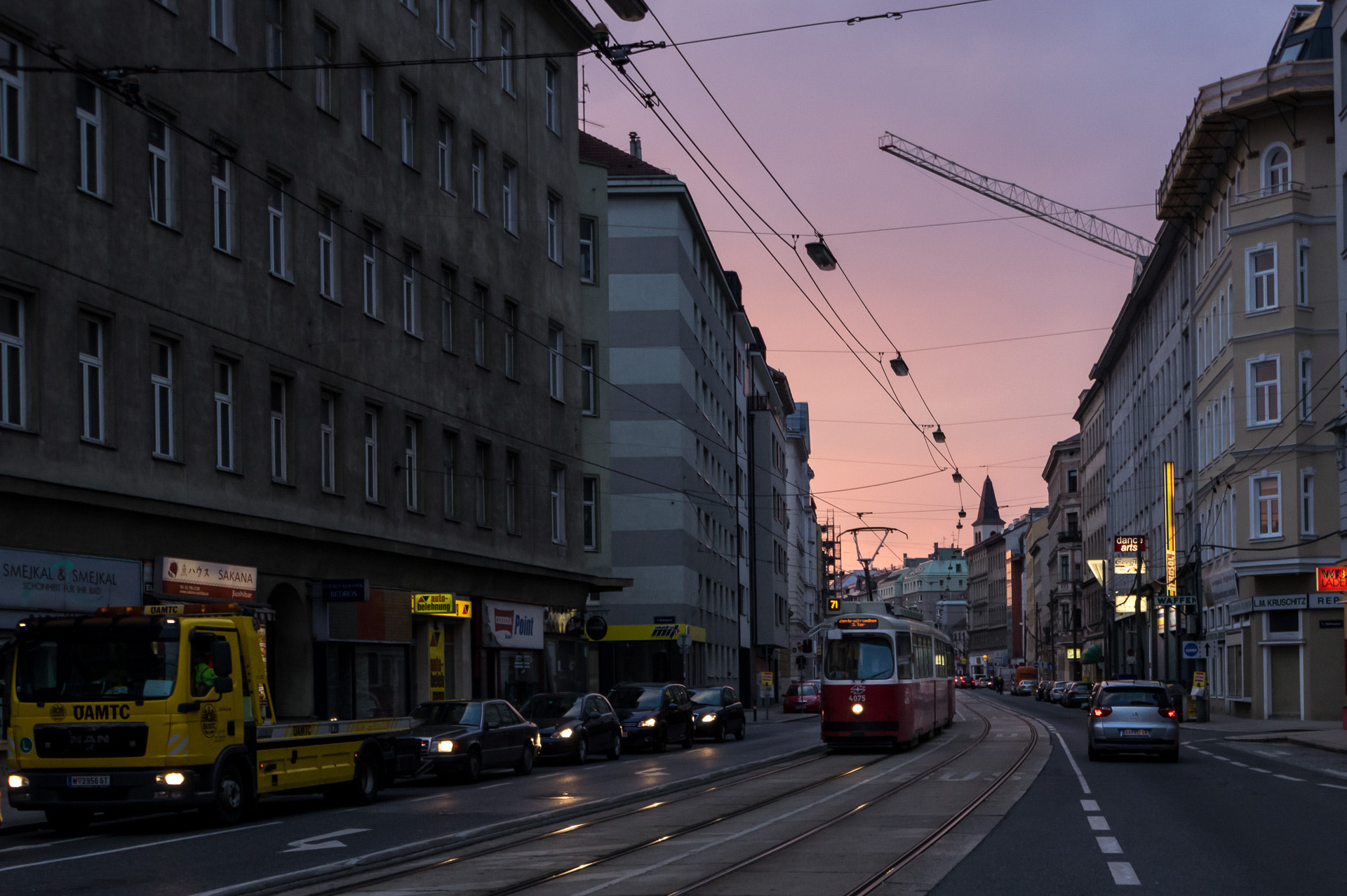 Pentax K-3 sample photo. Tram from sunset photography