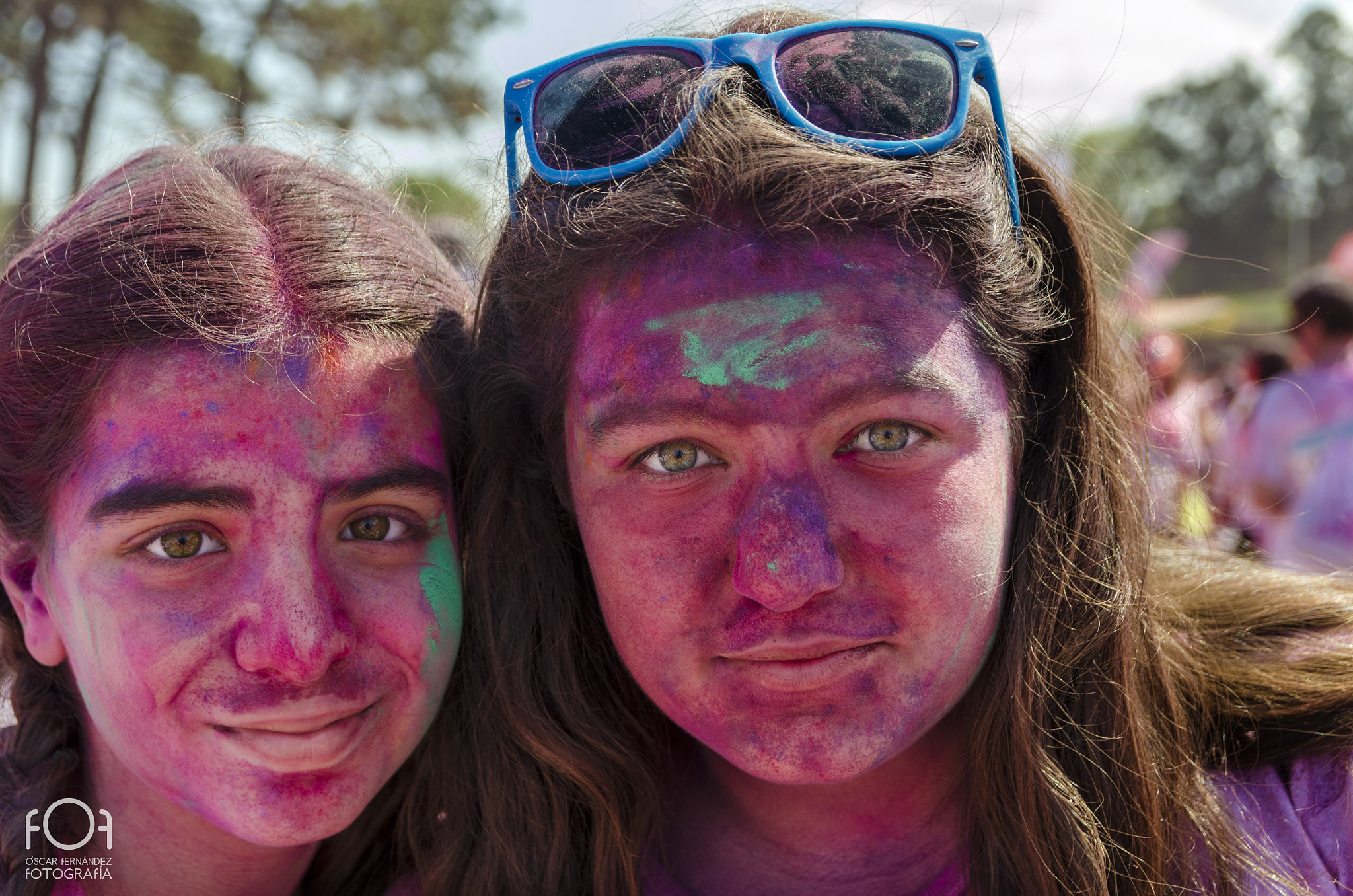 Nikon D5100 + Sigma 17-70mm F2.8-4 DC Macro OS HSM sample photo. Two colored holi run.jpg photography