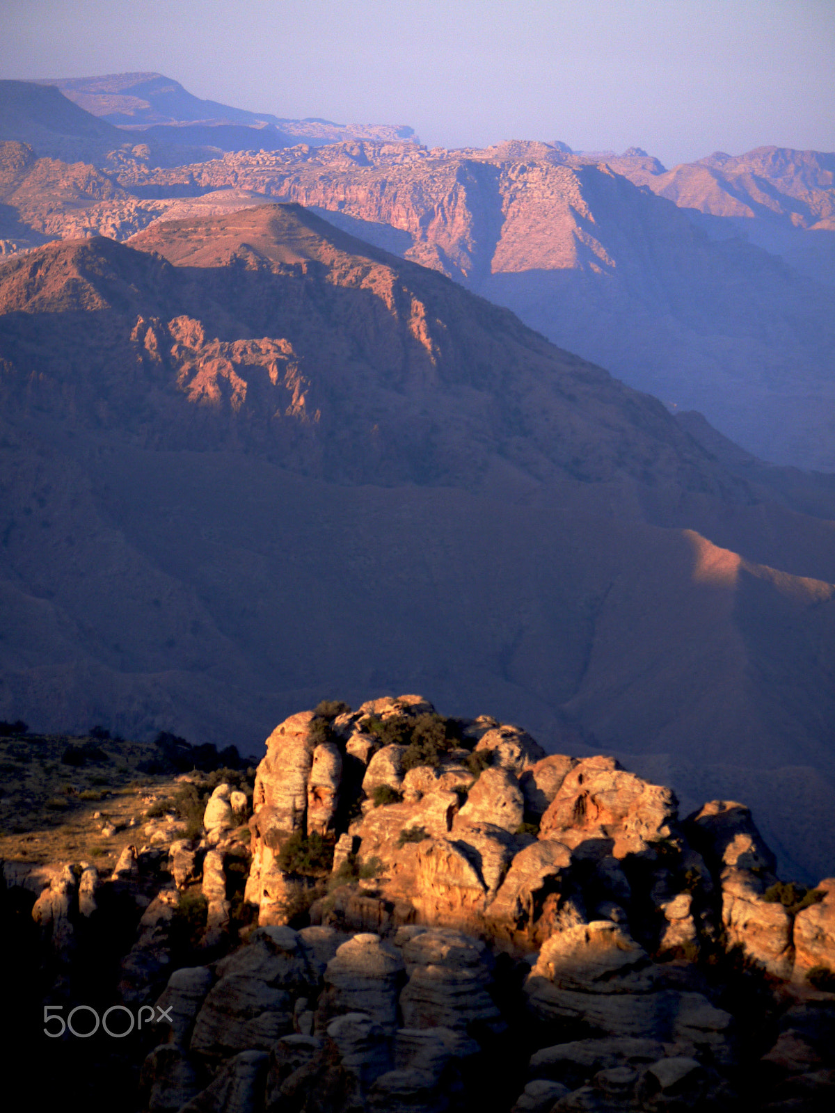 Panasonic Lumix DMC-G1 sample photo. Sunrise across wadi dana, jordan. photography