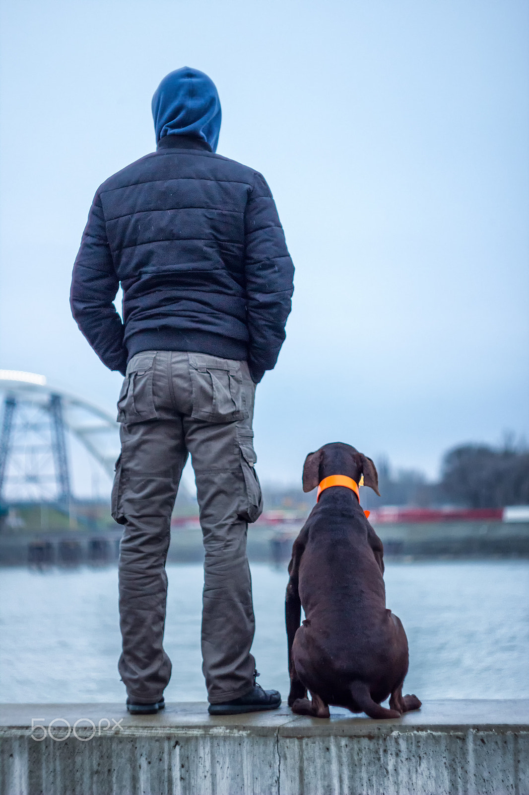 Canon EF 35-80mm f/4-5.6 sample photo. Man and his dog photography