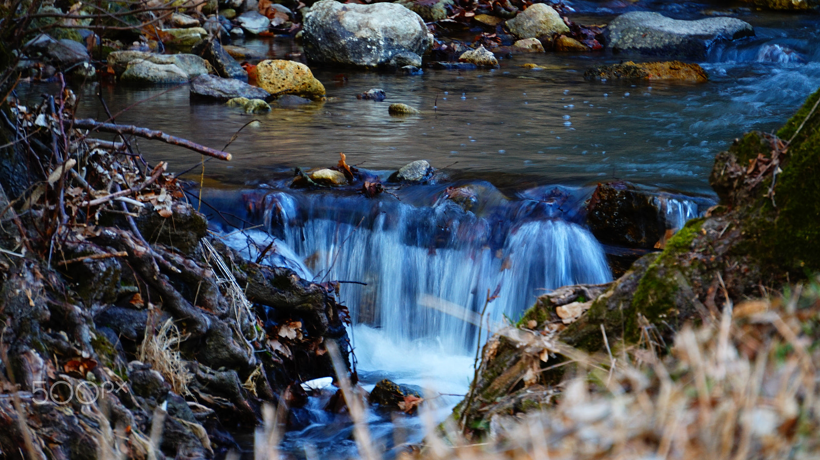 Sony E 55-210mm F4.5-6.3 OSS sample photo. Small waterfall photography