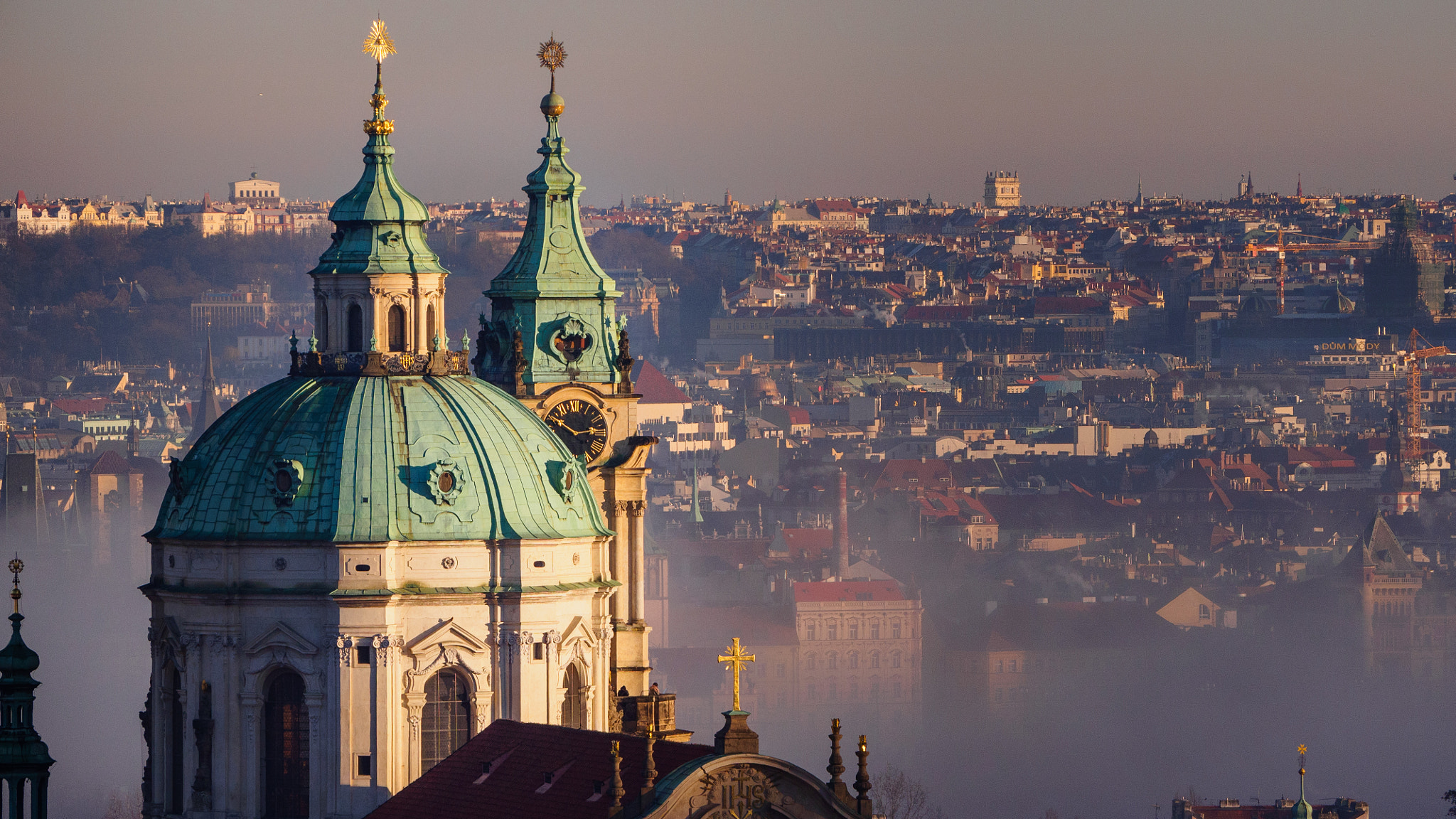 Olympus OM-D E-M10 II sample photo. Foggy day in prague photography