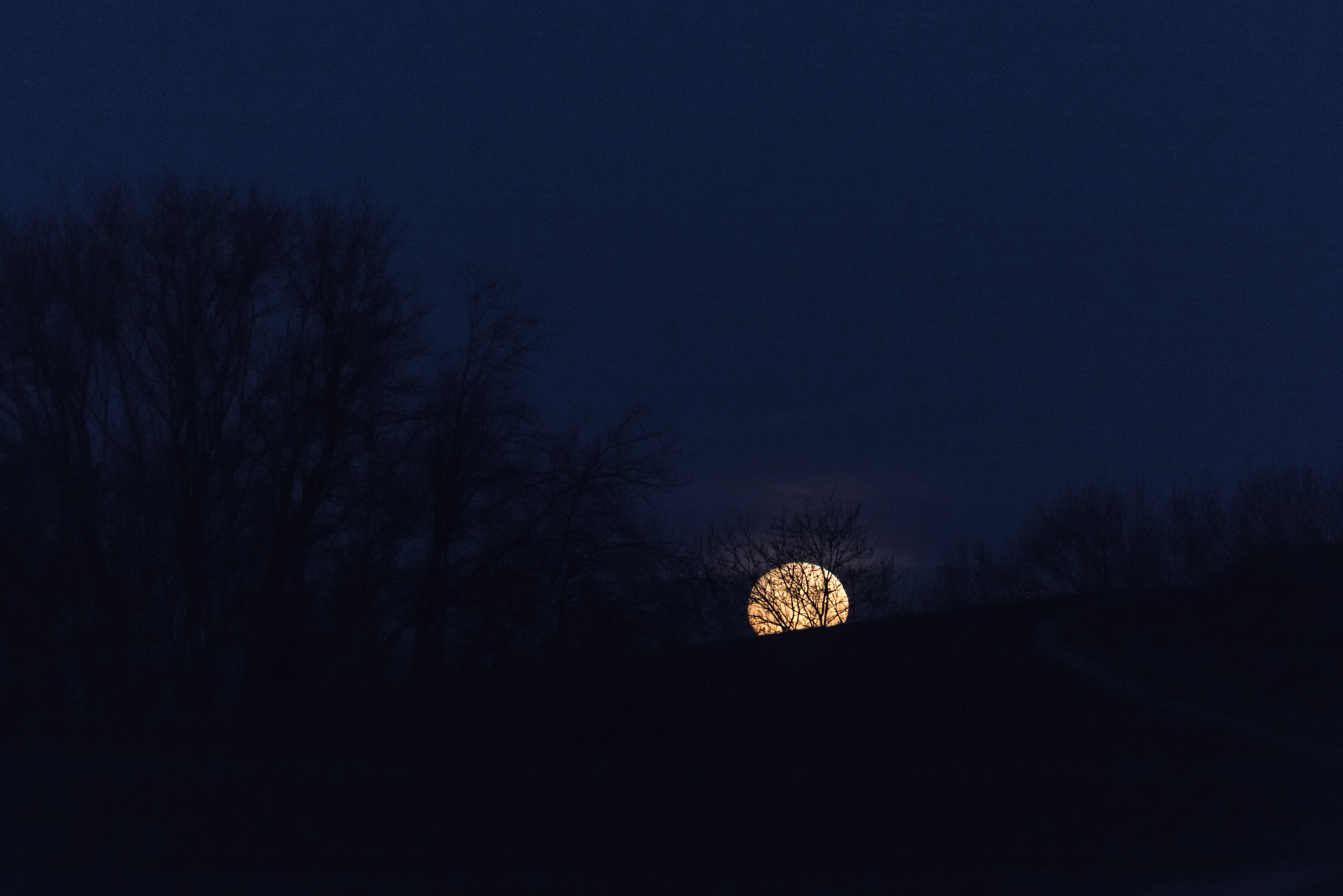 Nikon D810 sample photo. Moonset photography