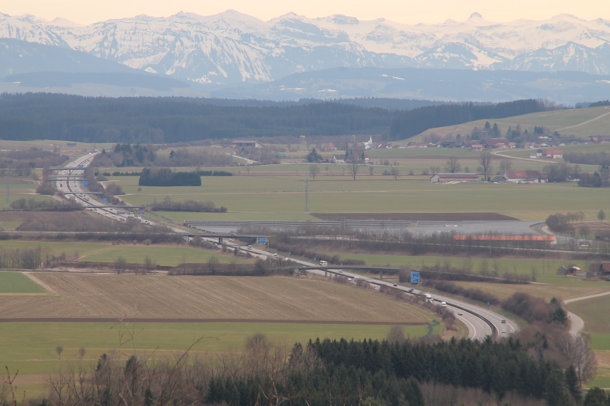 Canon EOS 1100D (EOS Rebel T3 / EOS Kiss X50) sample photo. Autobahn a93 in front of the alps photography