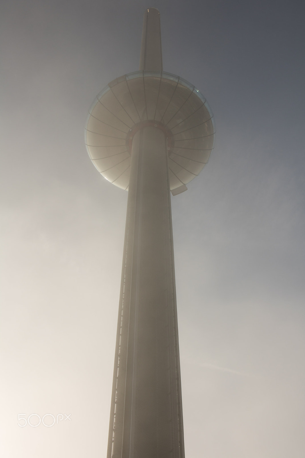 Canon EF-S 24mm F2.8 STM sample photo. Foggy tower photography