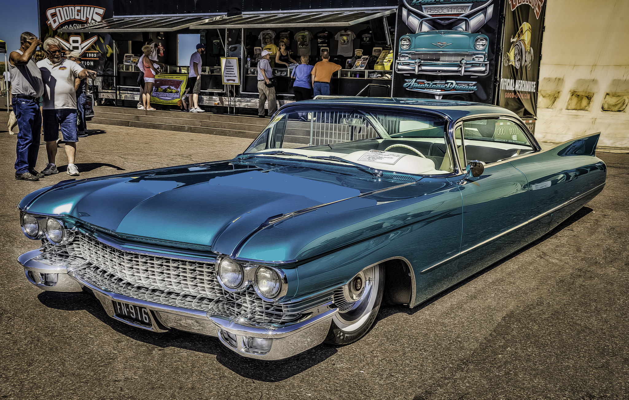 AF Zoom-Nikkor 24-120mm f/3.5-5.6D IF sample photo. Aqua cadillac at the good guys car show photography