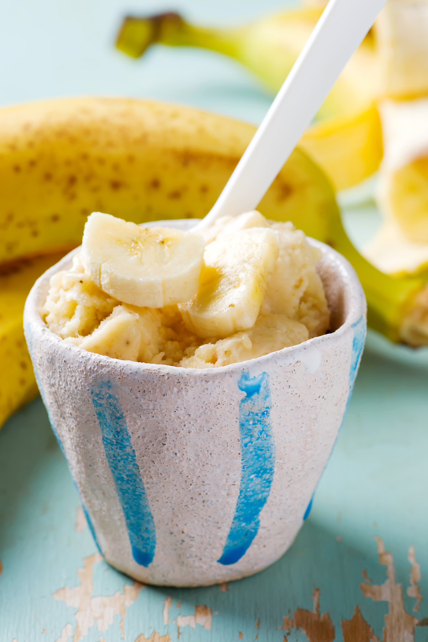 Nikon AF-S Micro-Nikkor 105mm F2.8G IF-ED VR sample photo. Frozen banana in ceramic cup. photography