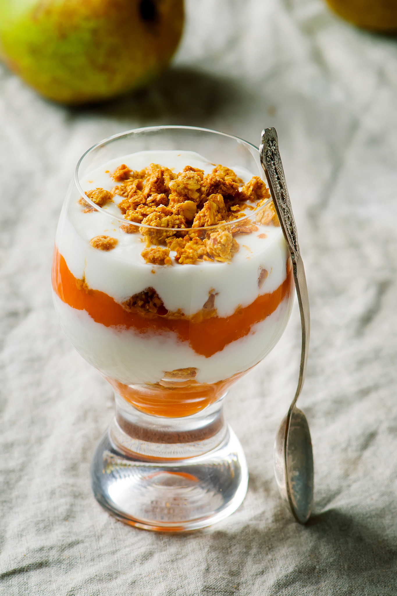 Nikon AF-S Micro-Nikkor 105mm F2.8G IF-ED VR sample photo. Pumpkin granola yogurt parfait photography