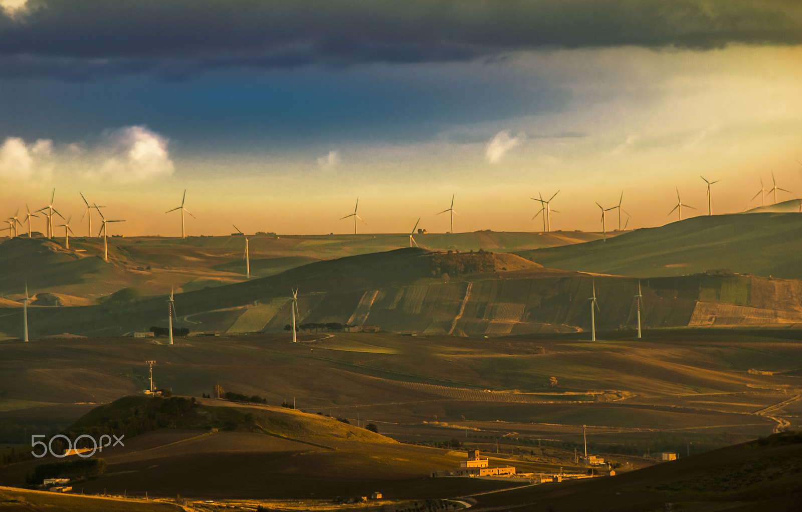 Nikon D80 sample photo. Wind turbine photography