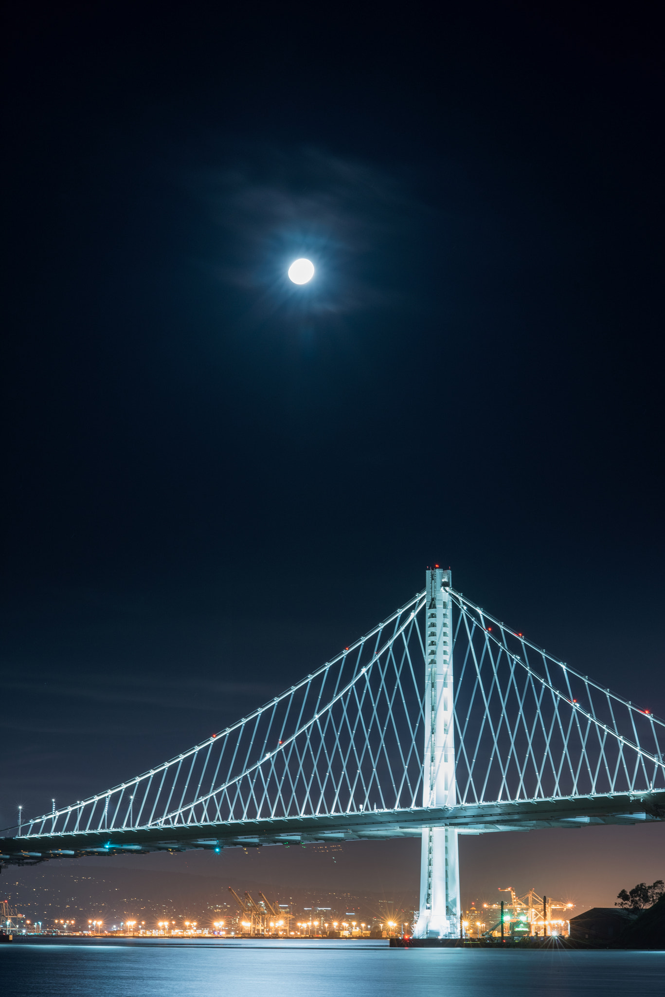 Nikon AF-S Nikkor 85mm F1.4G sample photo. Baybridgefullmoon photography