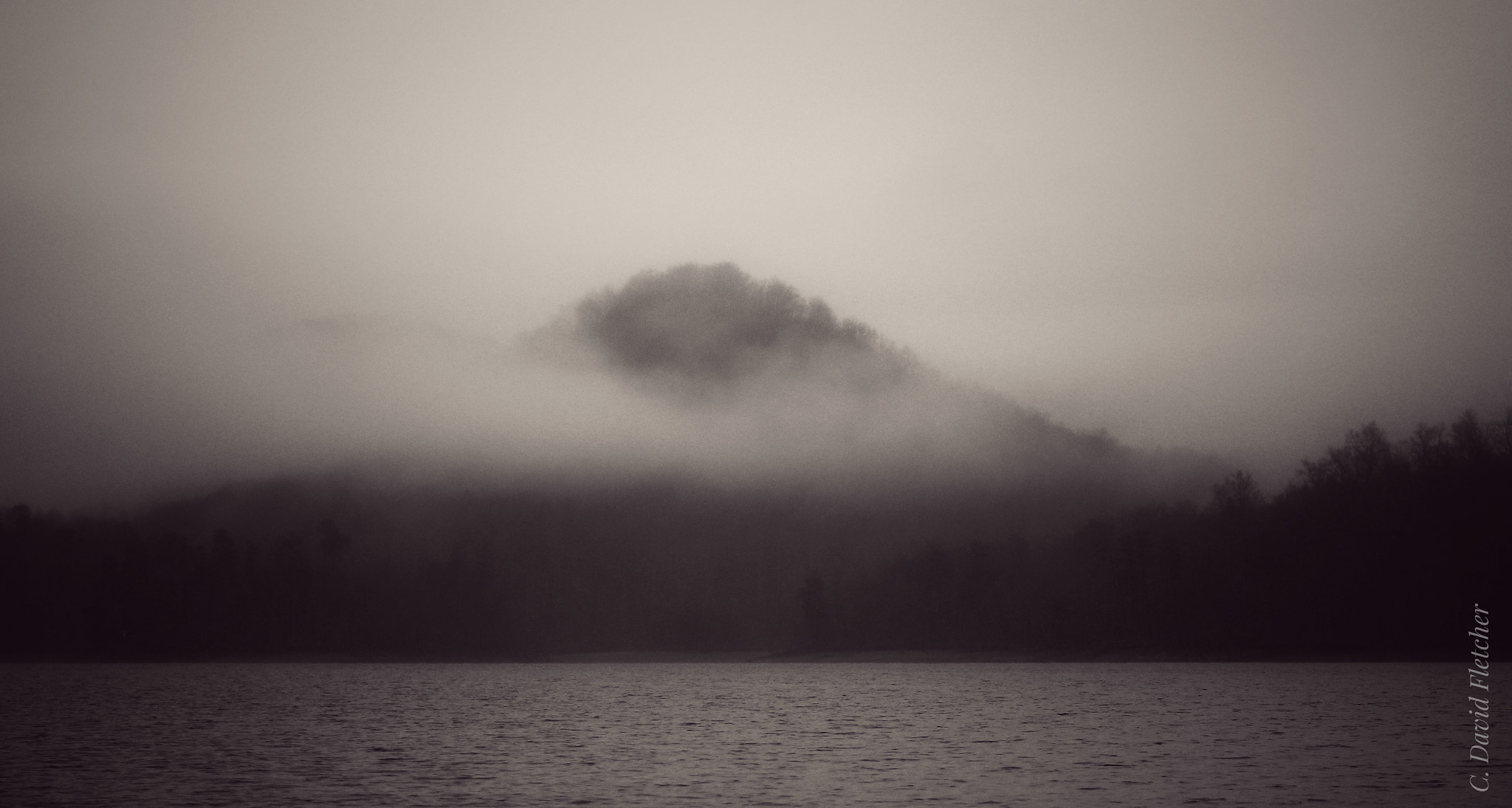 Canon EOS 550D (EOS Rebel T2i / EOS Kiss X4) + EF75-300mm f/4-5.6 sample photo. Mysterious island. actually just a fog shrouded mountain in north georgia. photography