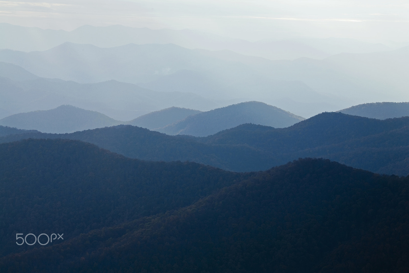 Canon EF 100-400mm F4.5-5.6L IS USM sample photo. Blue layered mountains, blue ridge parkway photography