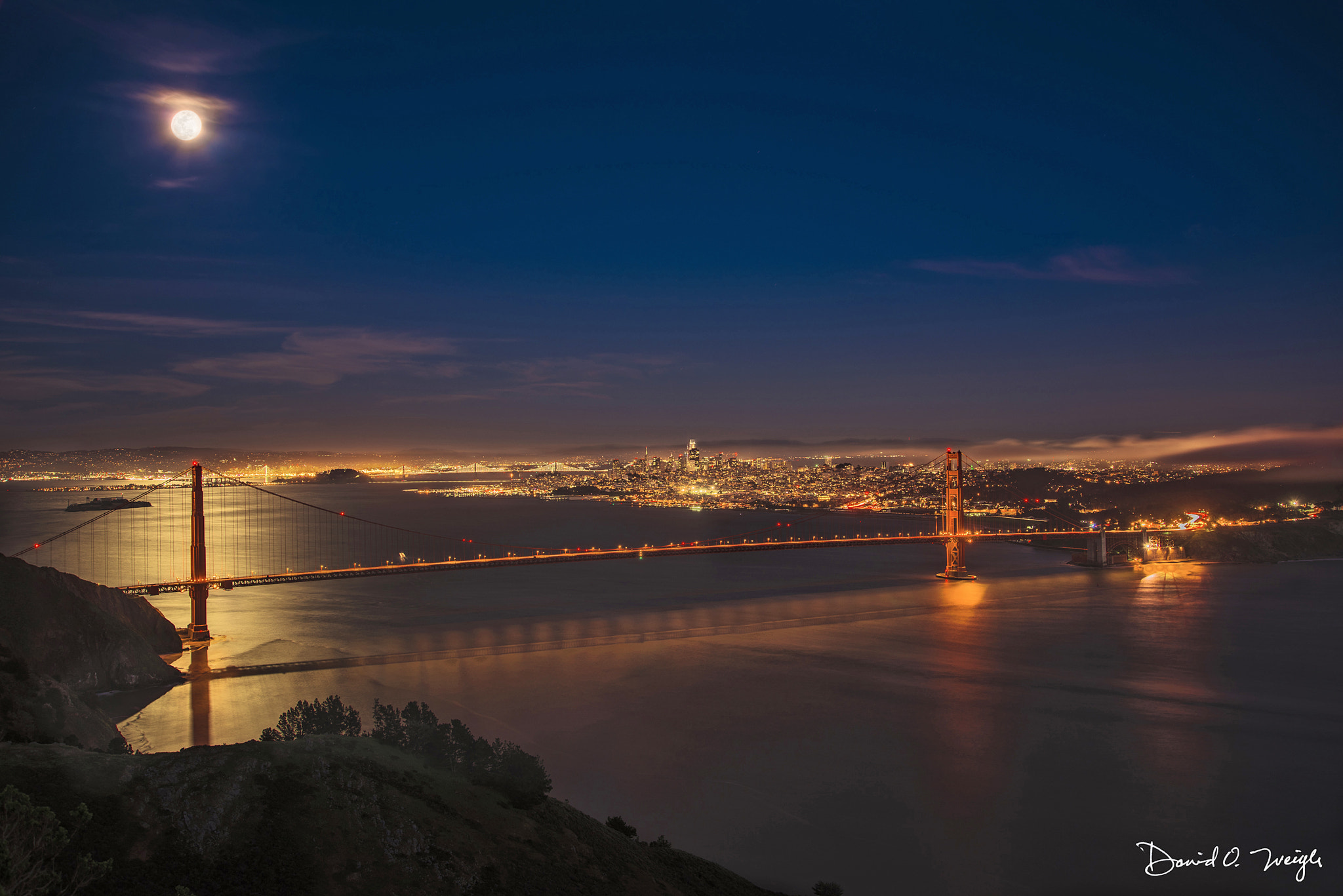 Nikon D810 sample photo. Ggb full moon photography