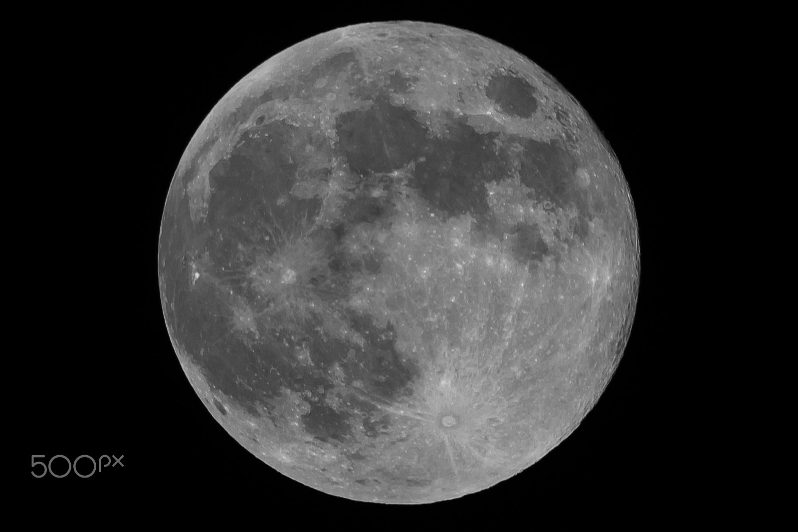 Nikon AF-S Nikkor 200-500mm F5.6E ED VR sample photo. Moon 2017.03.12 23:55 photography
