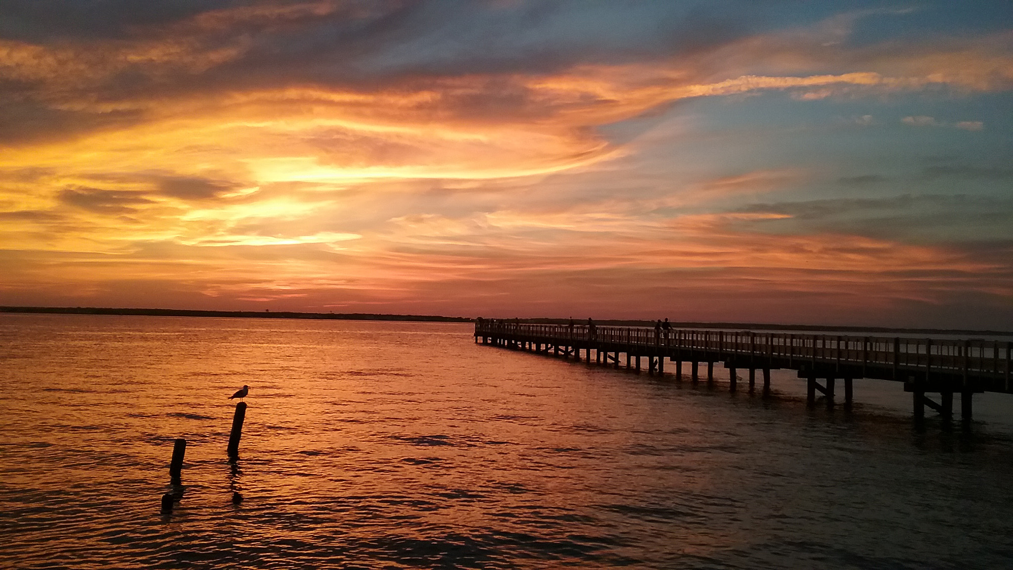 Samsung Galaxy J3 sample photo. Seaside hts - sunset over the bay photography