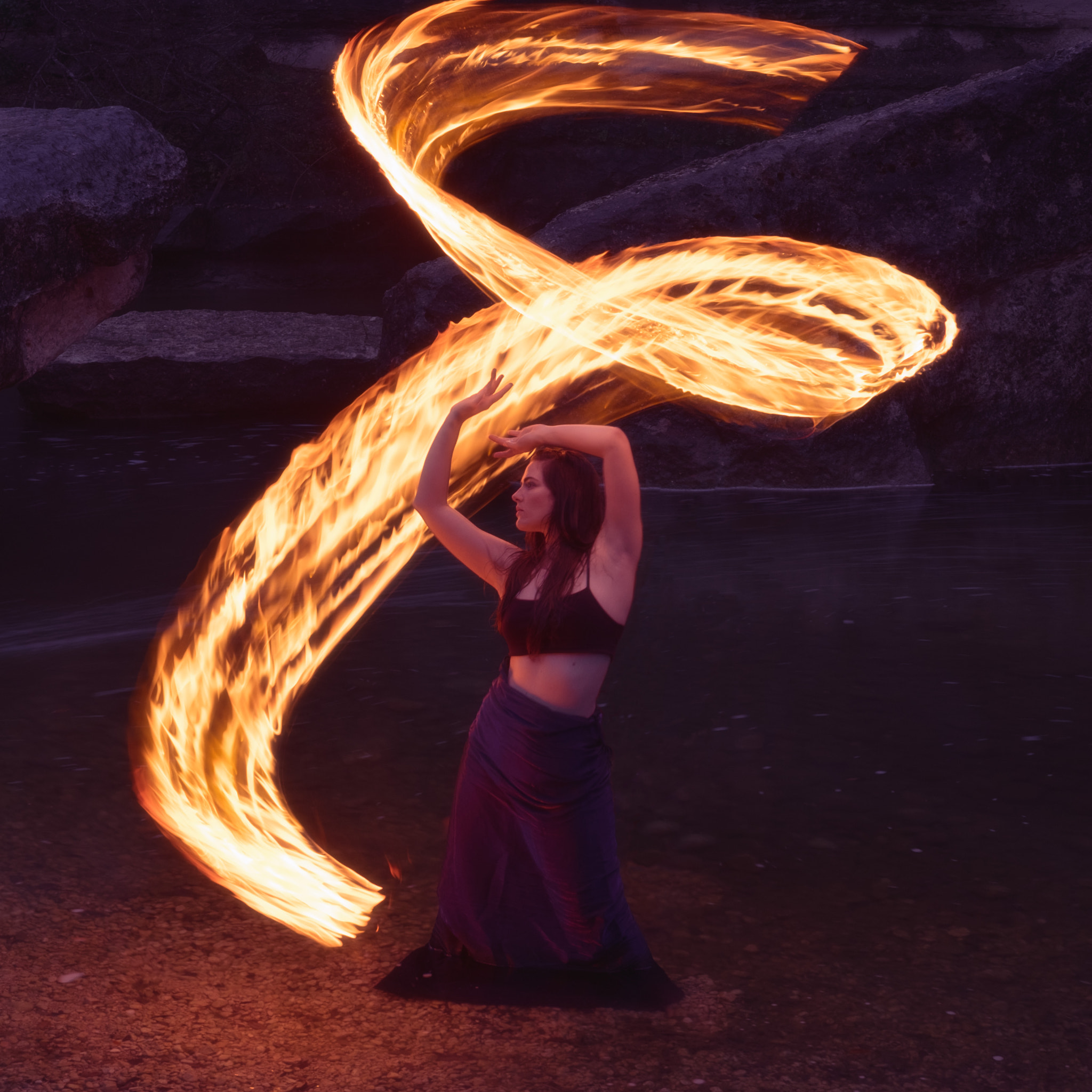 Fujifilm X-T1 + Fujifilm XF 35mm F2 R WR sample photo. Flame swirl photography