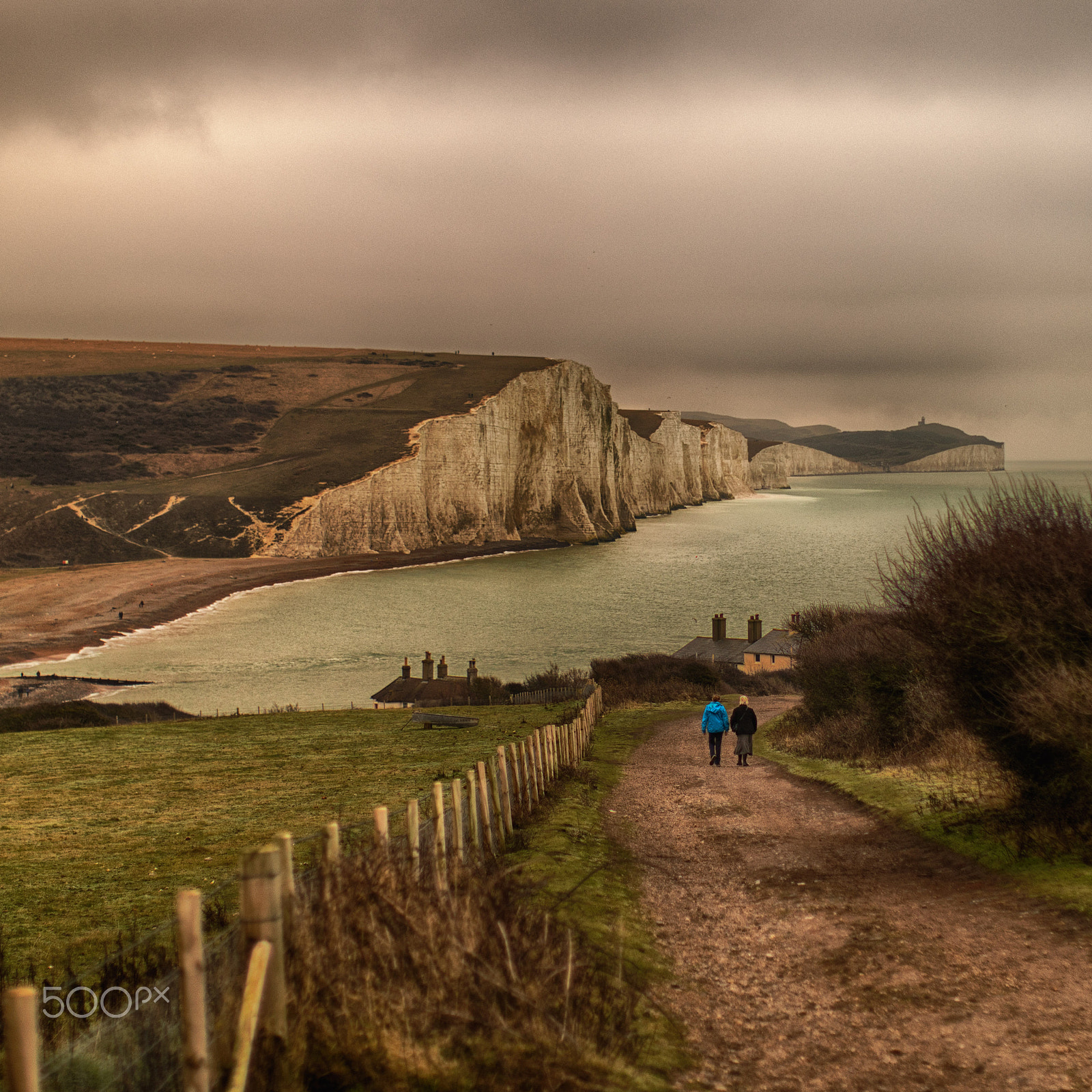 Canon EOS 5D Mark IV sample photo. Cloudy day at seven sisters chalk cliffs photography