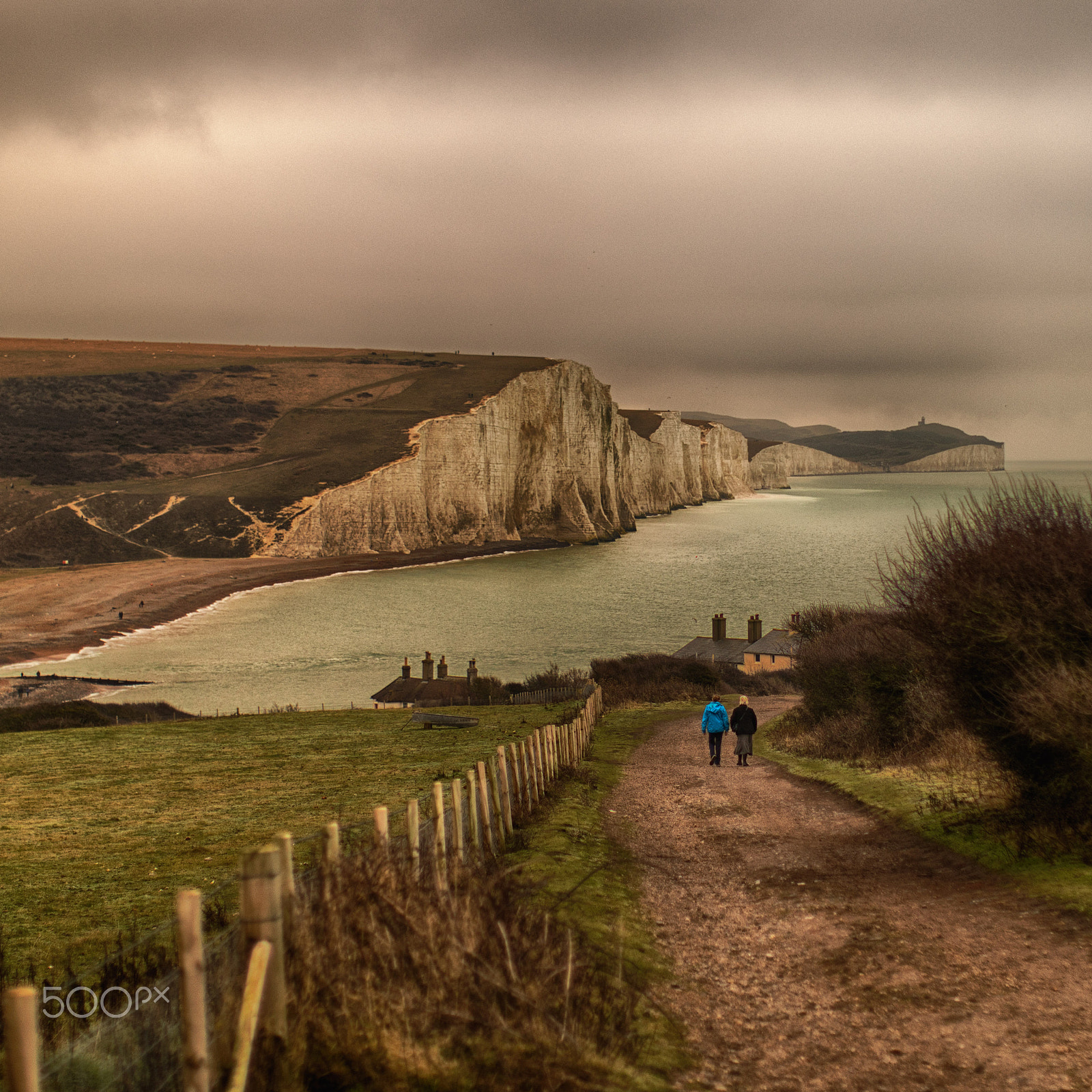 Canon EF 50mm F1.2L USM sample photo. Cloudy day at seven sisters chalk cliffs photography